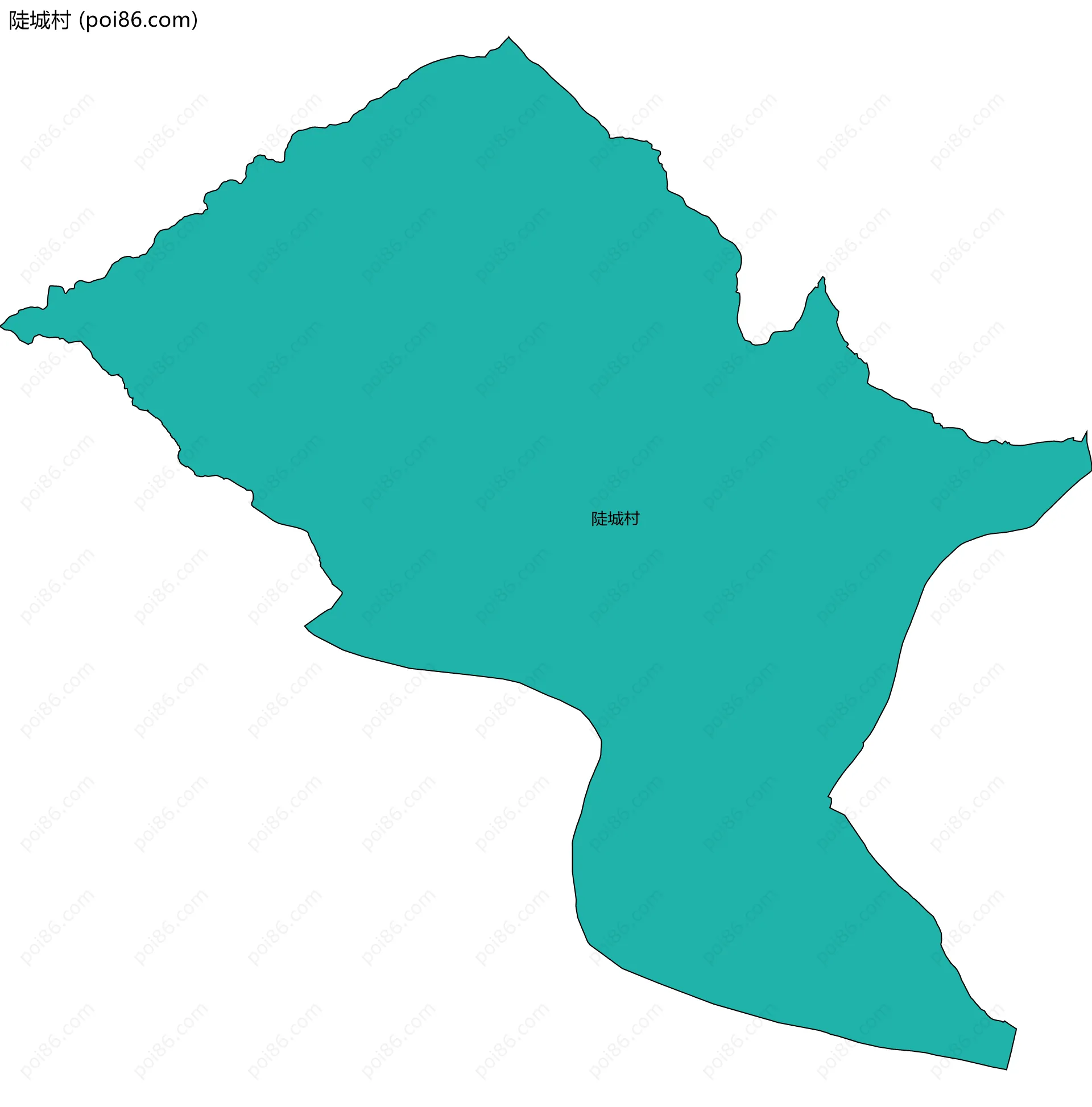 陡城村边界地图