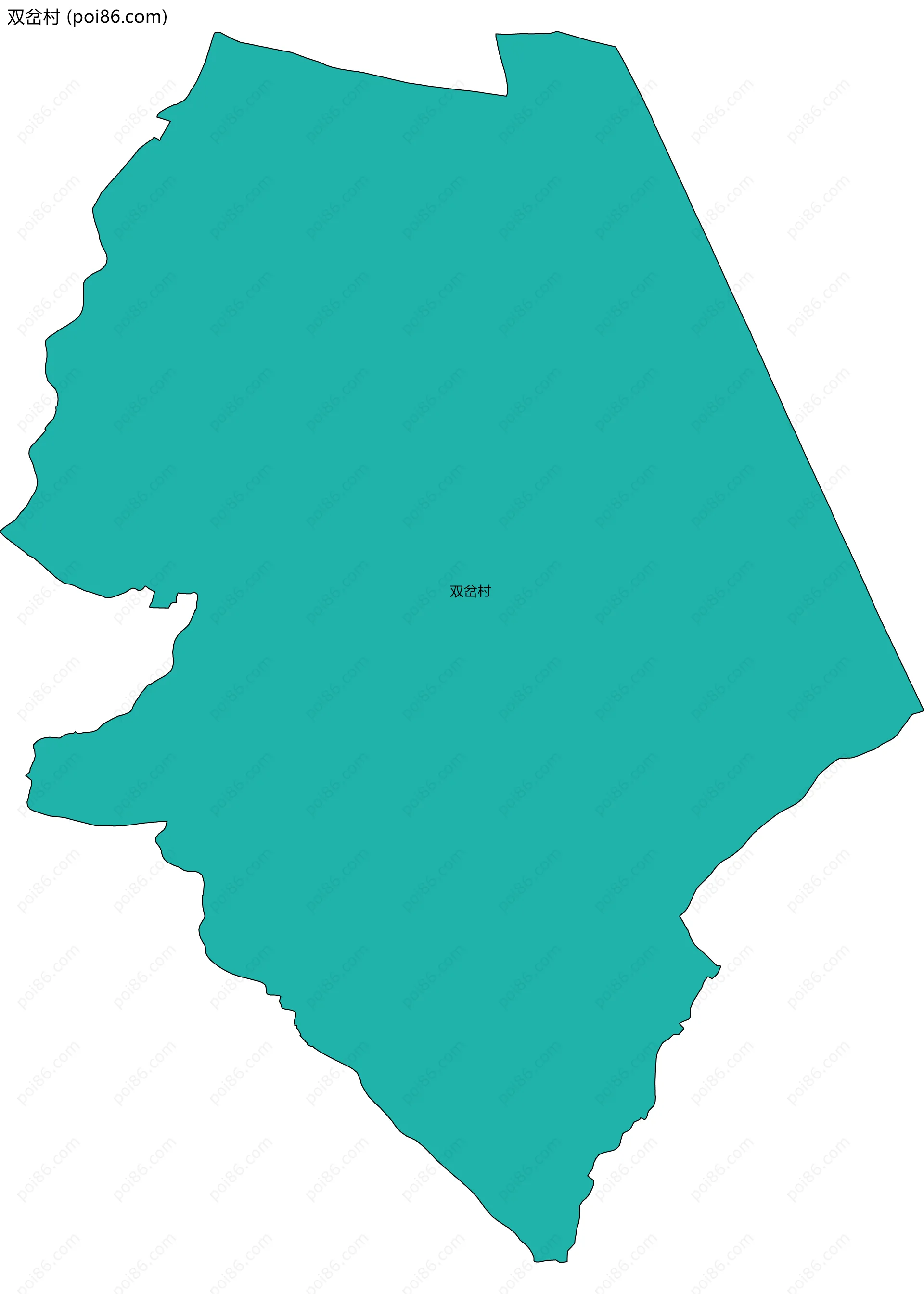 双岔村边界地图