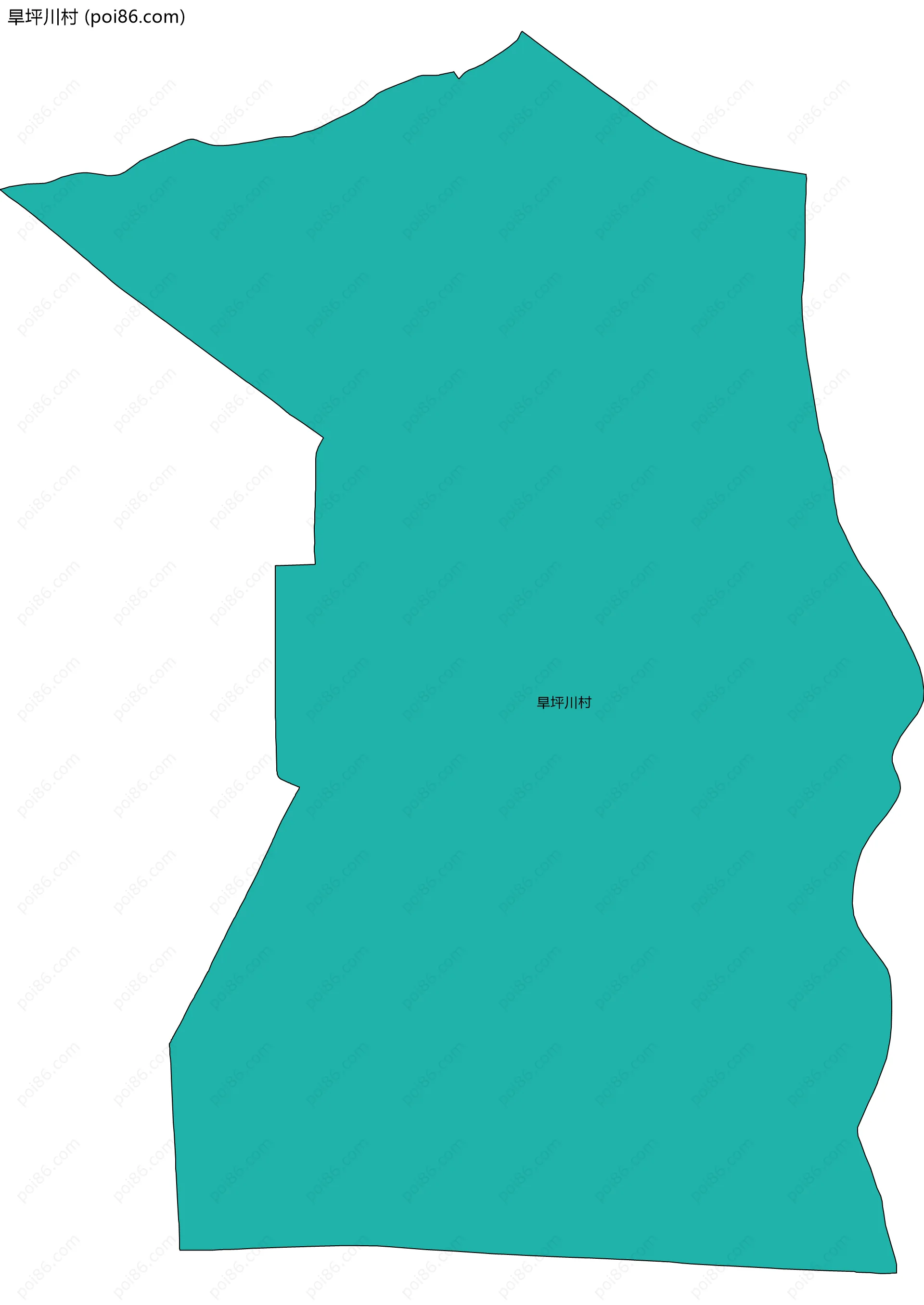 旱坪川村边界地图