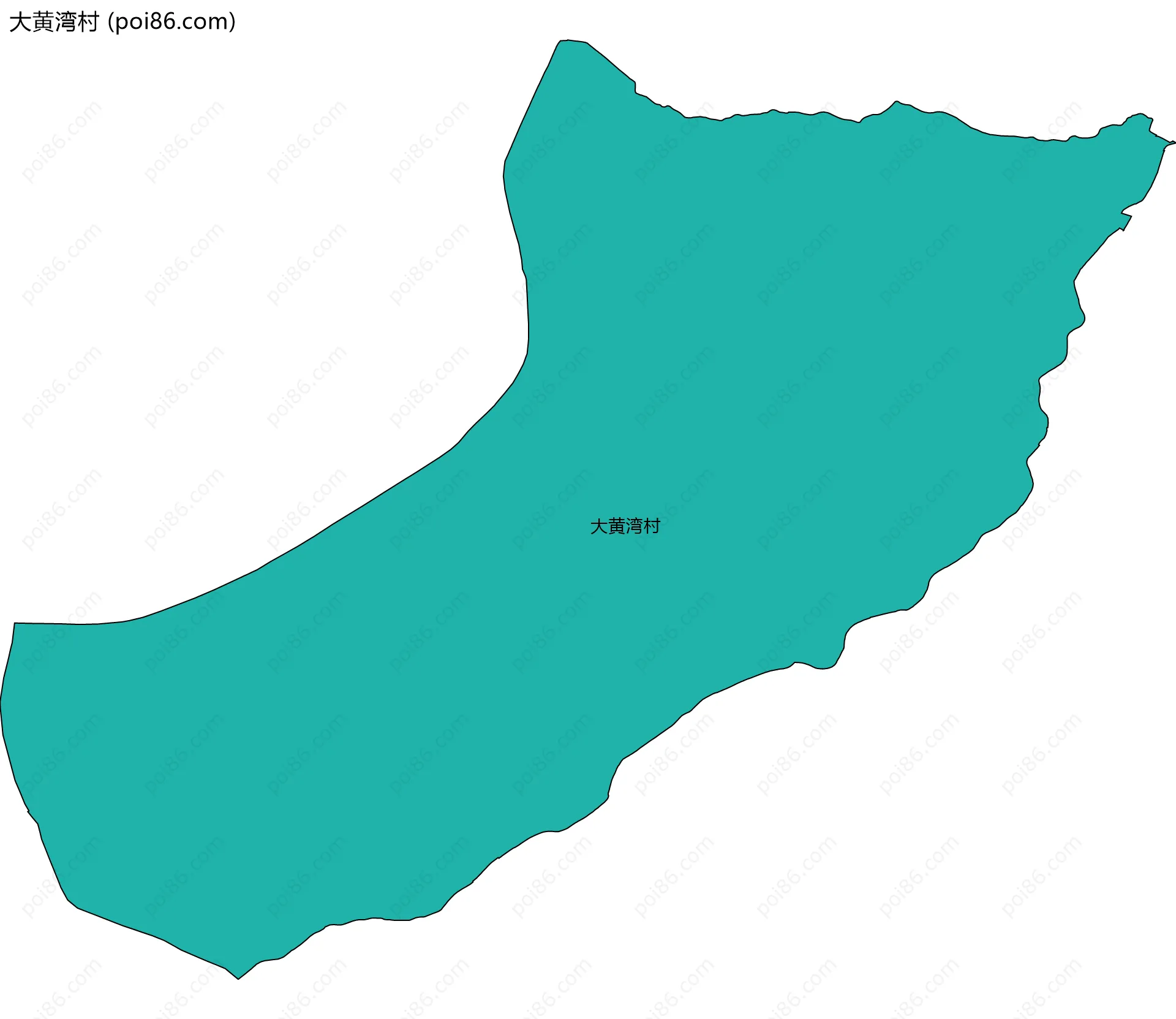 大黄湾村边界地图