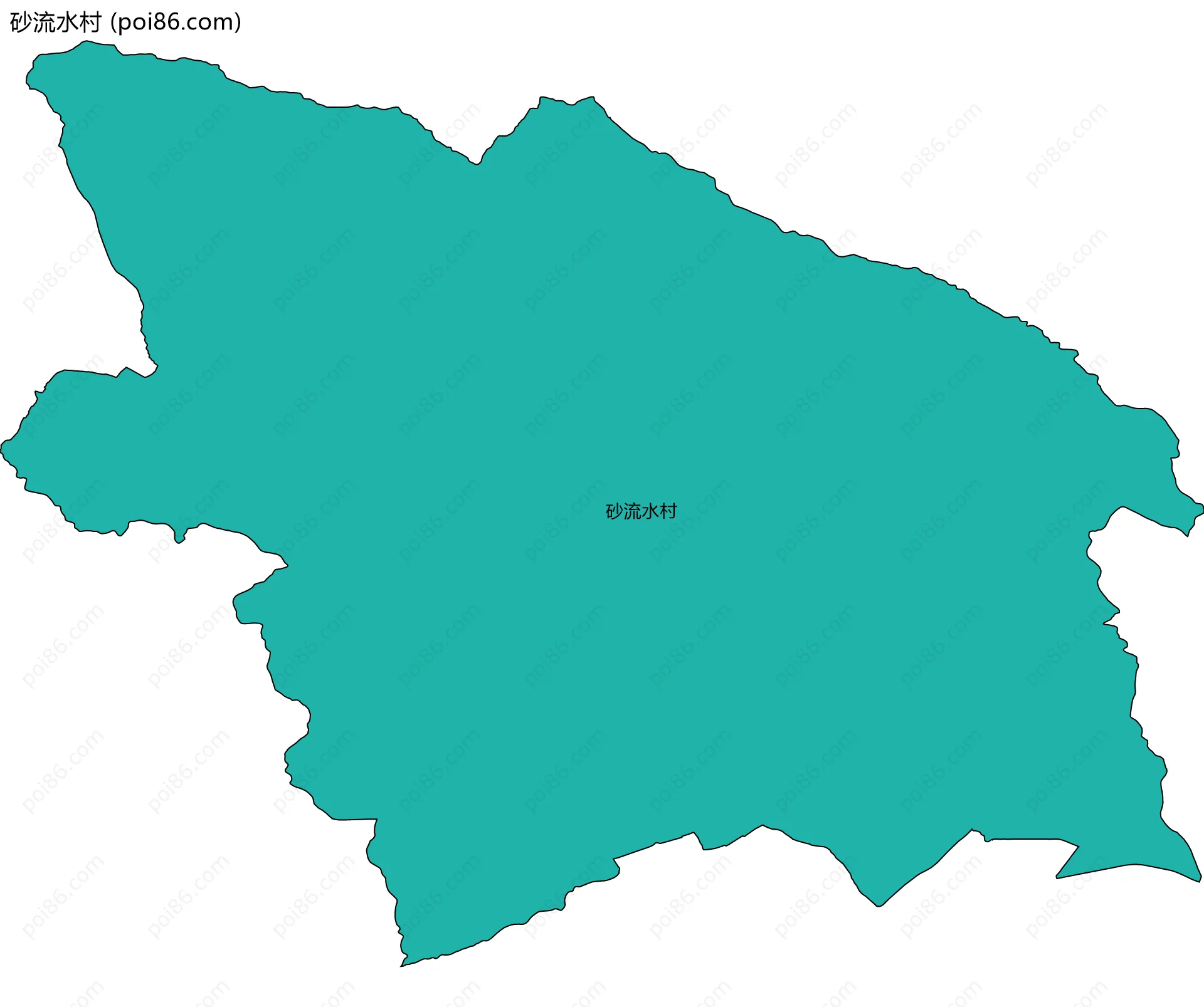 砂流水村边界地图