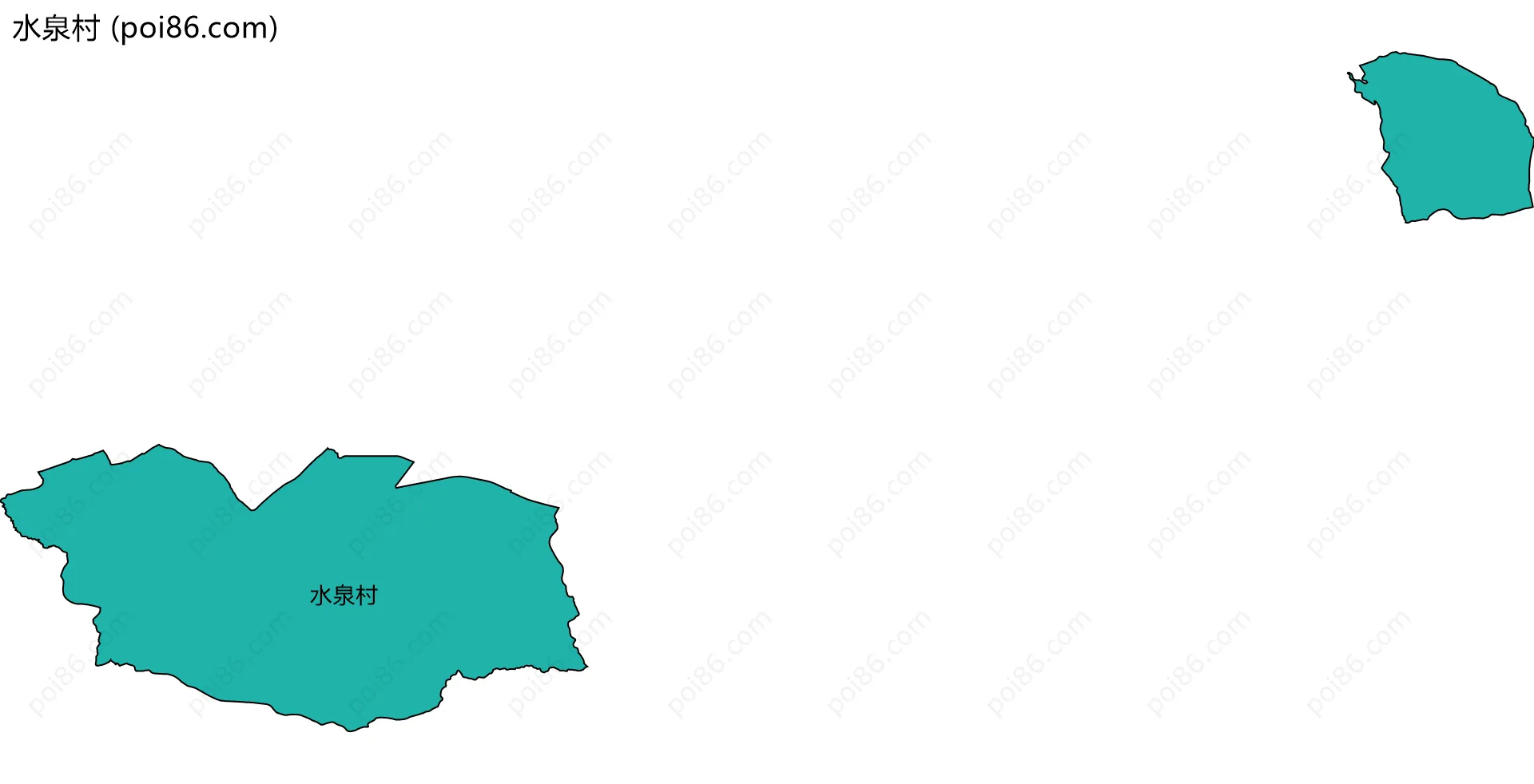 水泉村边界地图