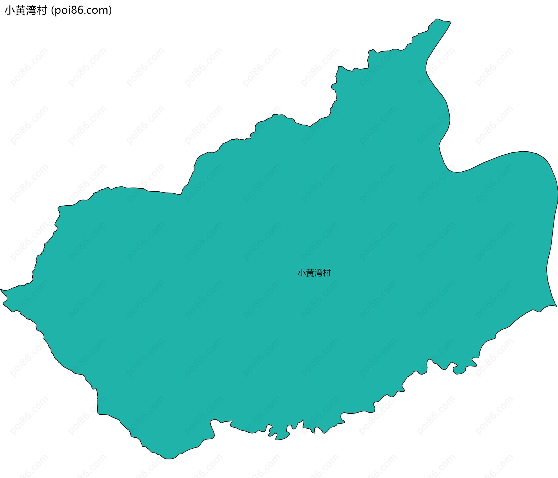 小黄湾村边界地图