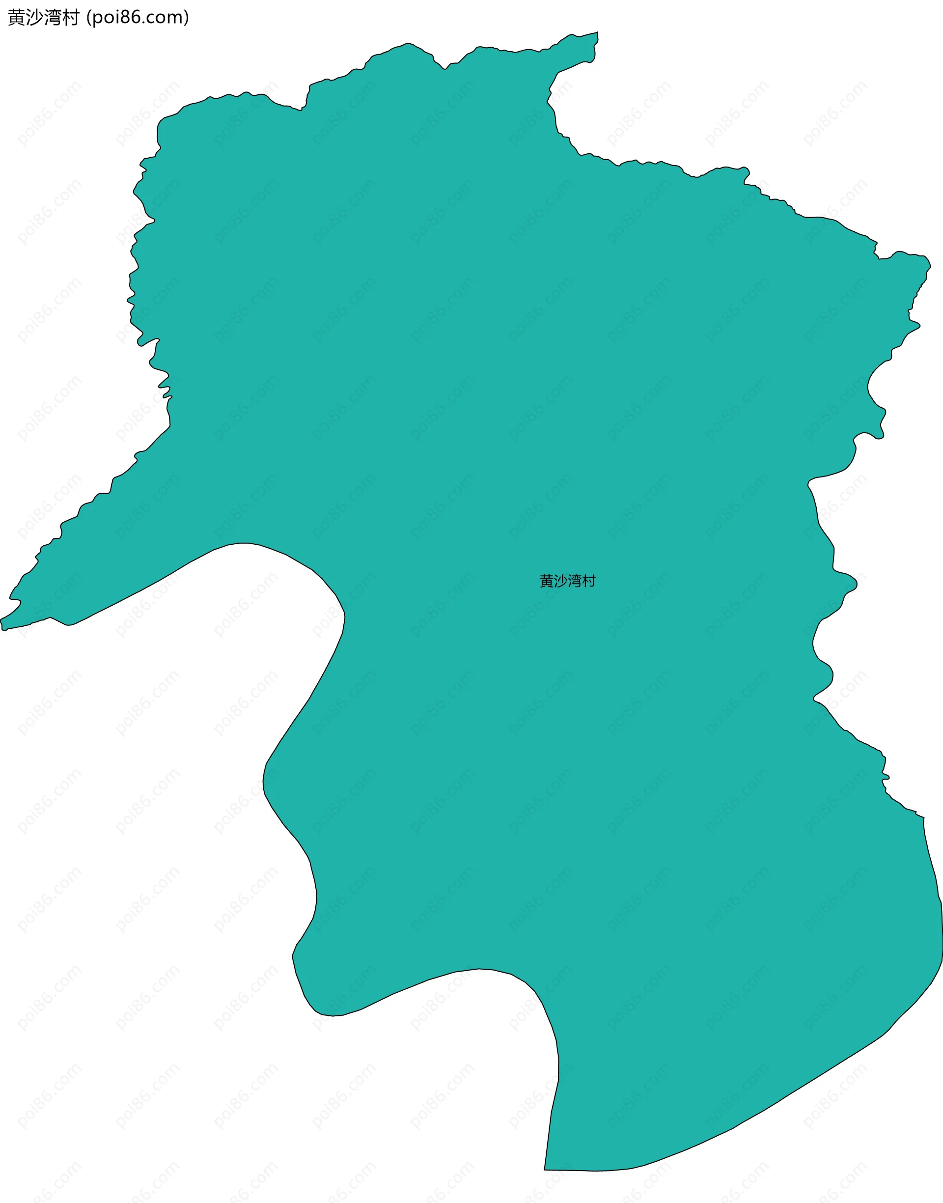 黄沙湾村边界地图