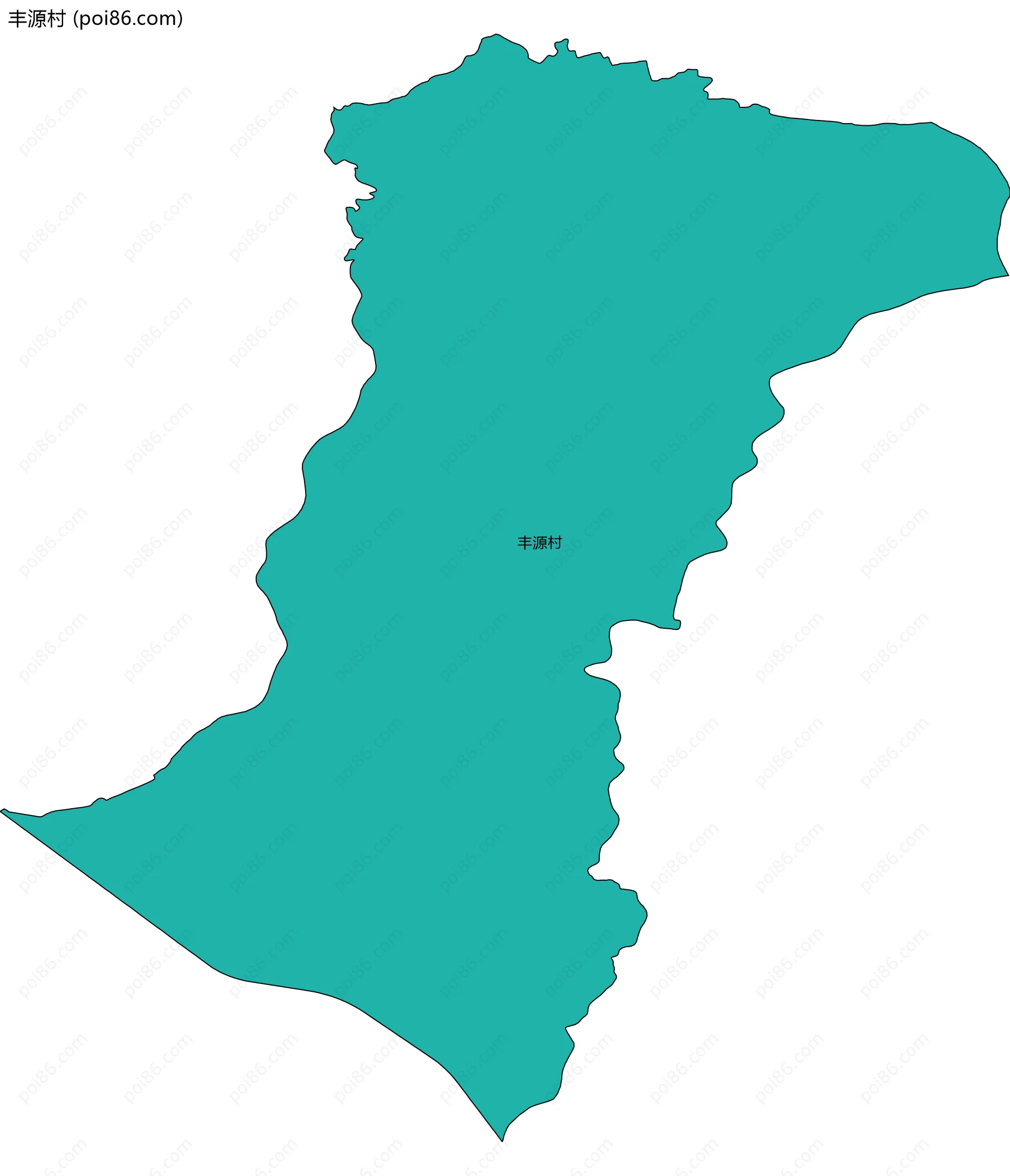 丰源村边界地图