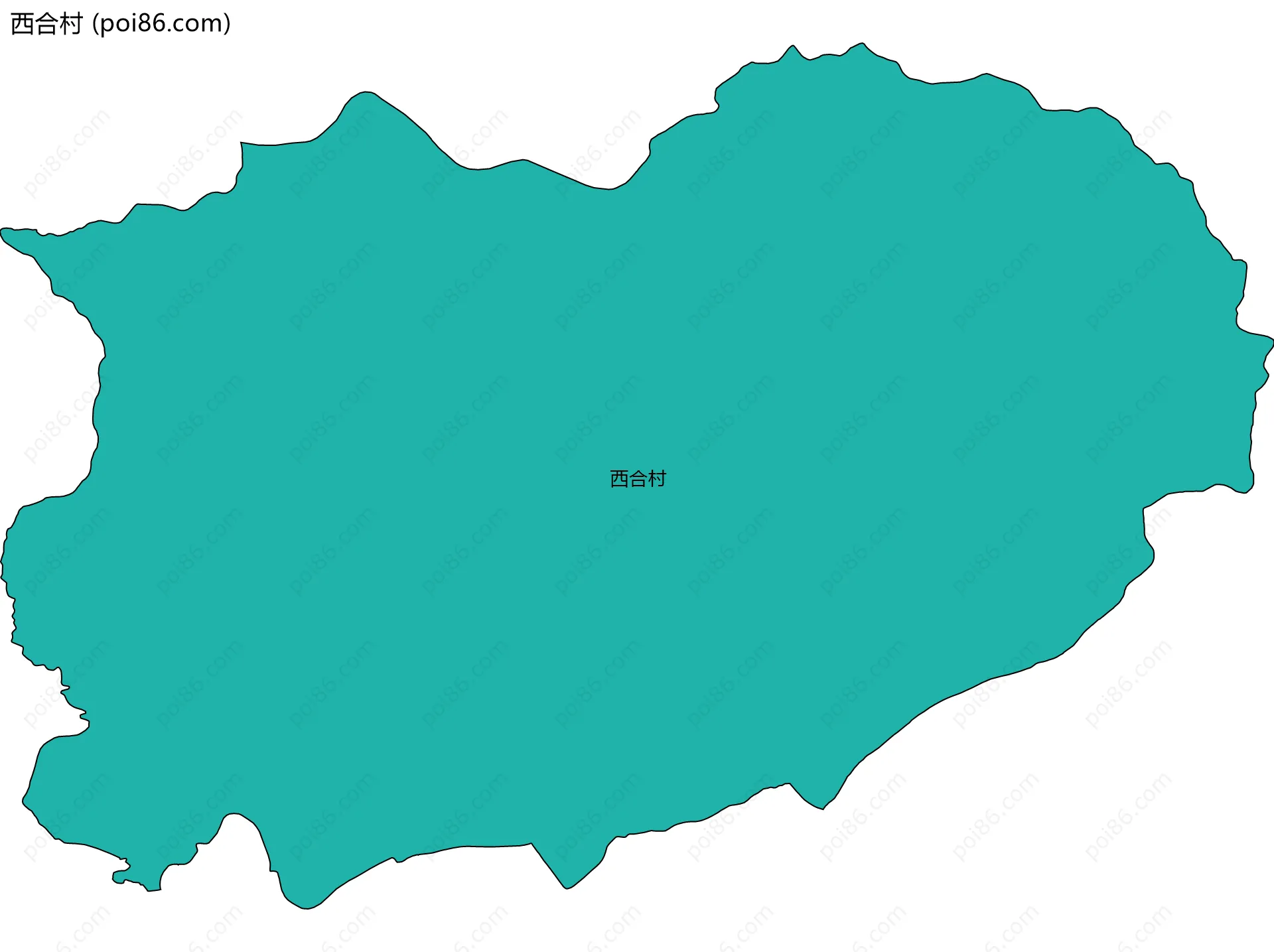 西合村边界地图