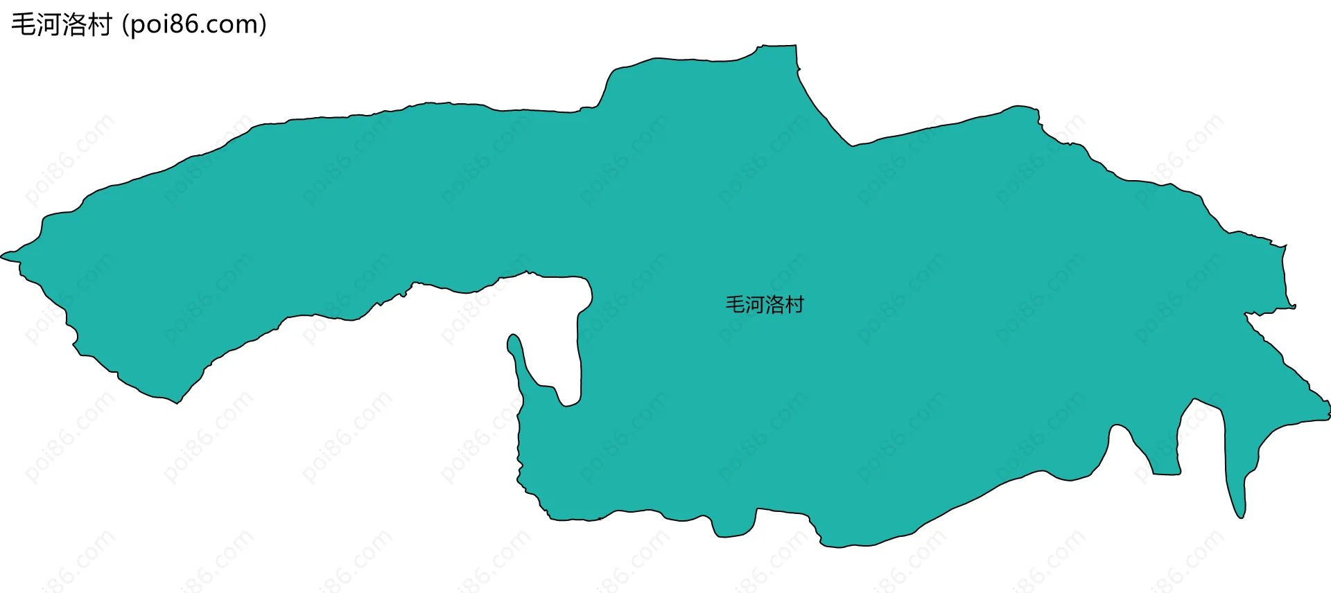 毛河洛村边界地图
