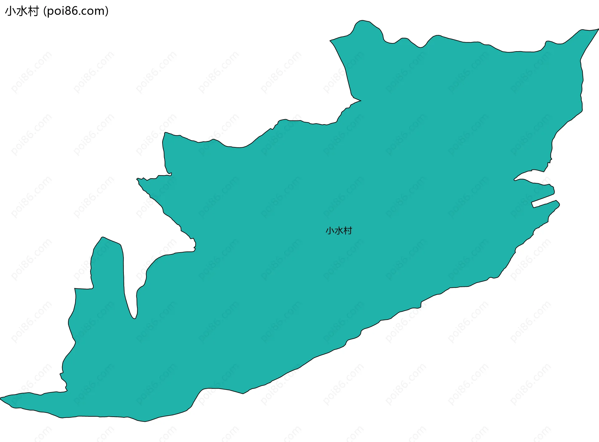 小水村边界地图