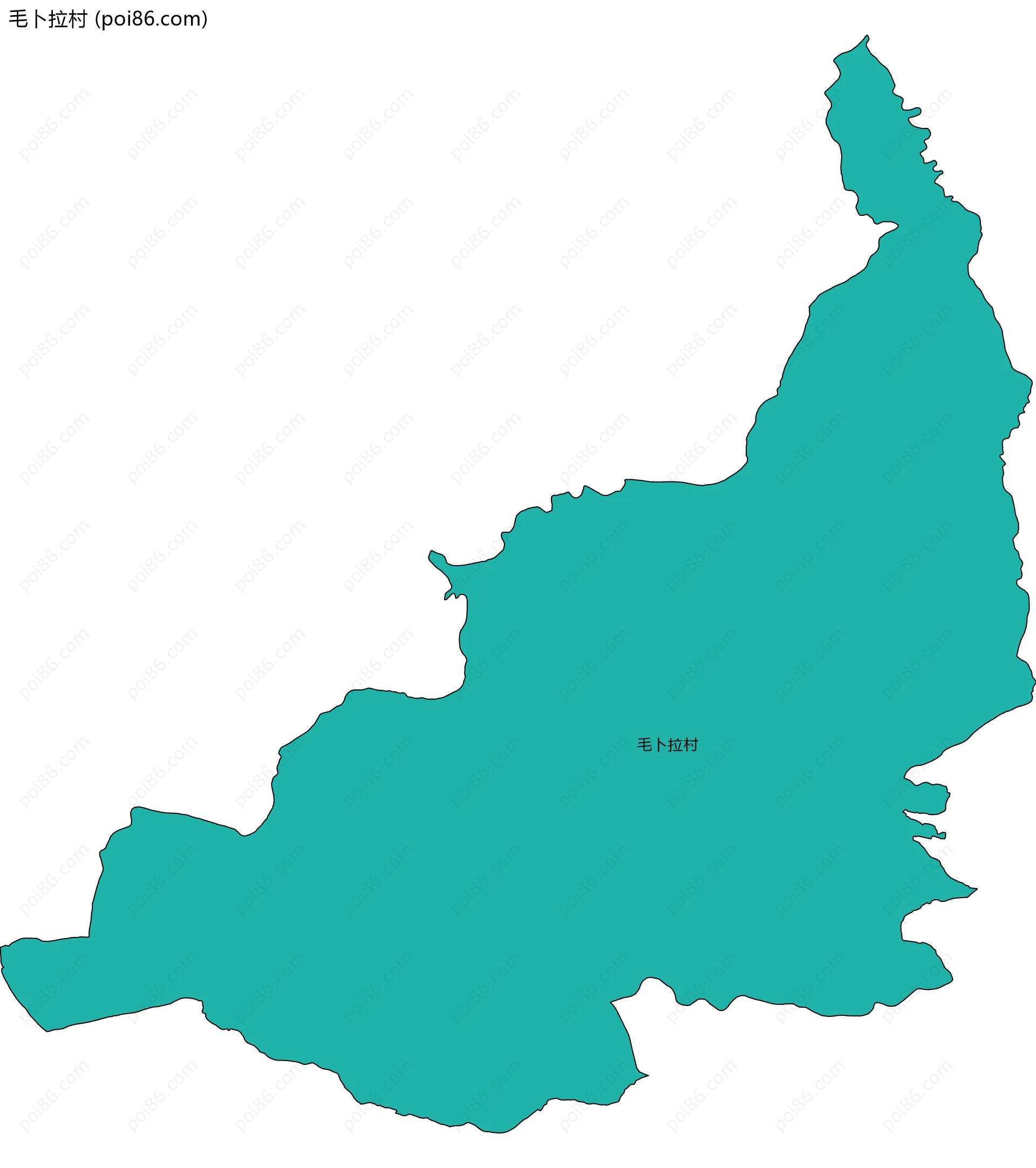 毛卜拉村边界地图