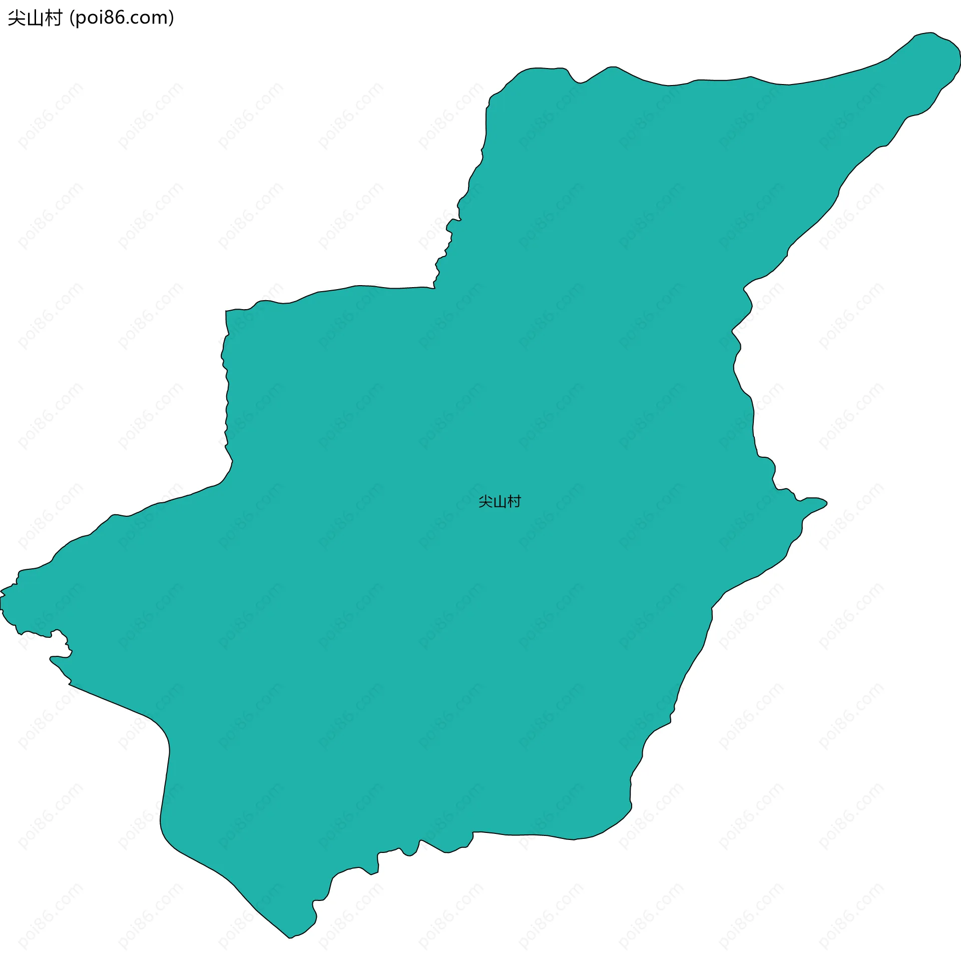 尖山村边界地图