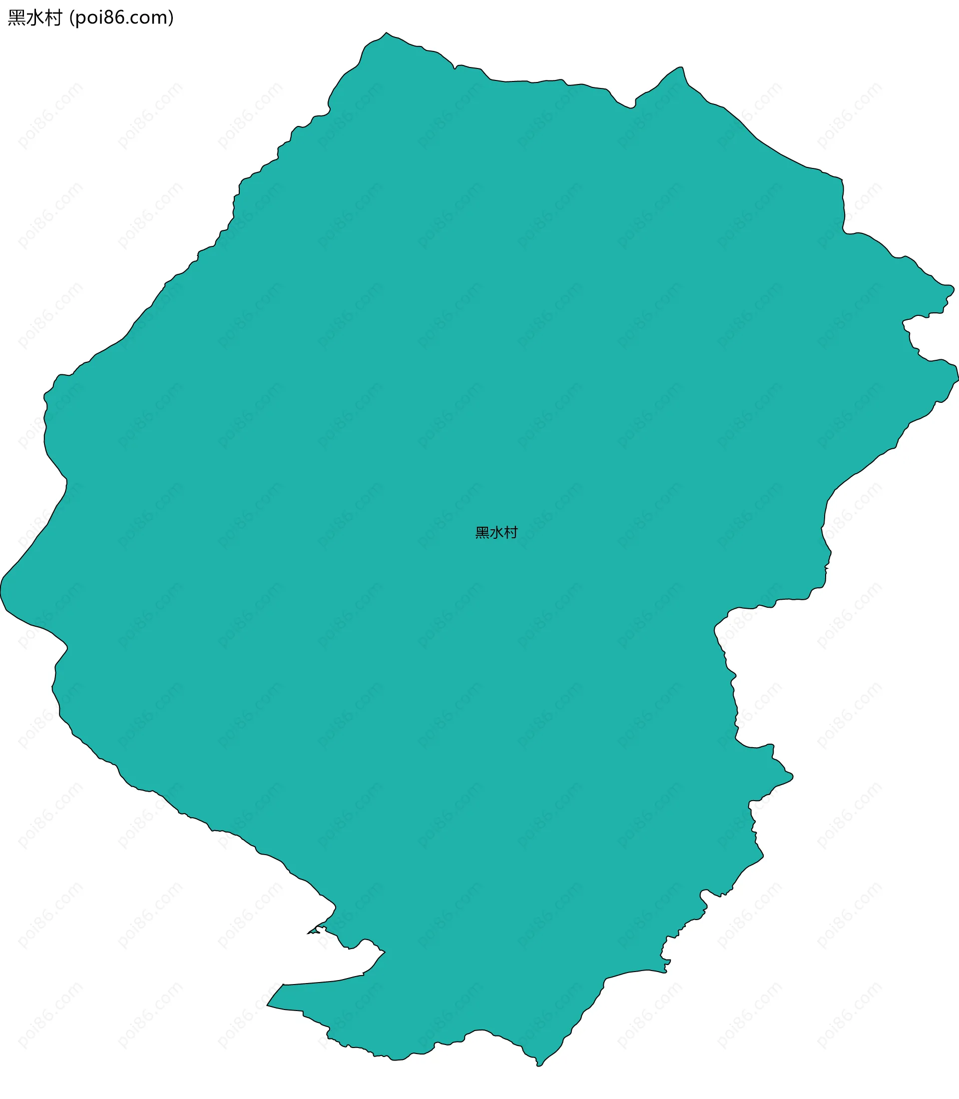 黑水村边界地图