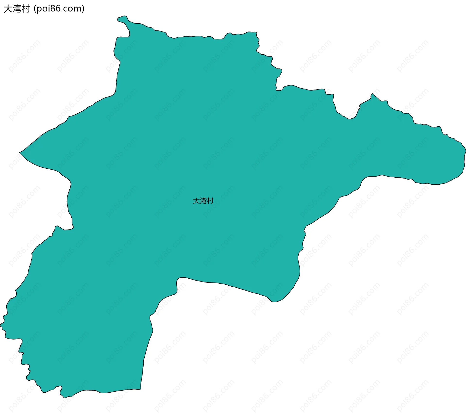 大湾村边界地图