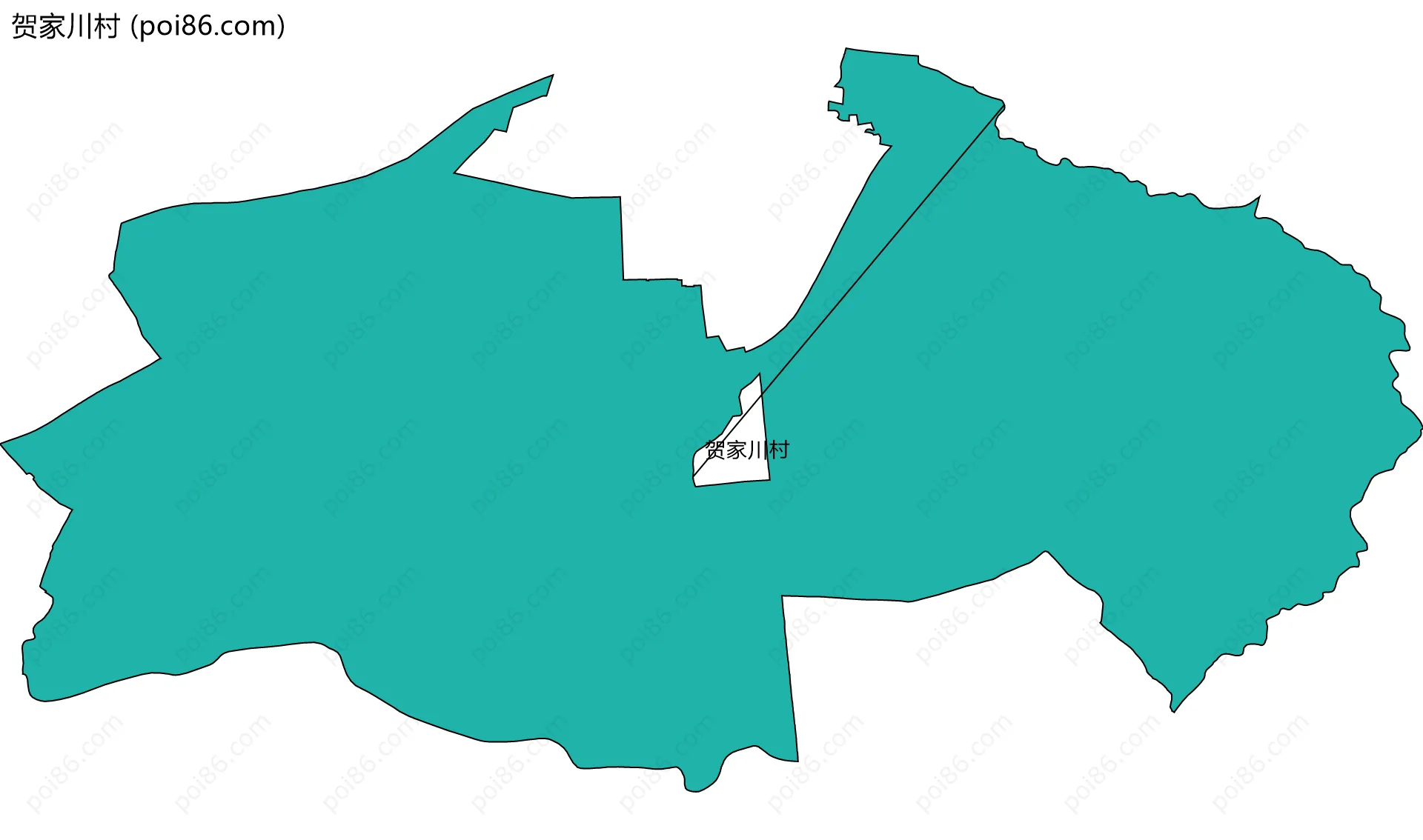 贺家川村边界地图