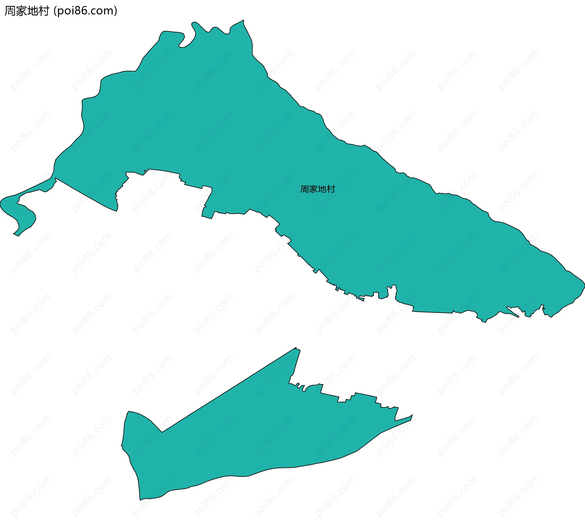 周家地村边界地图