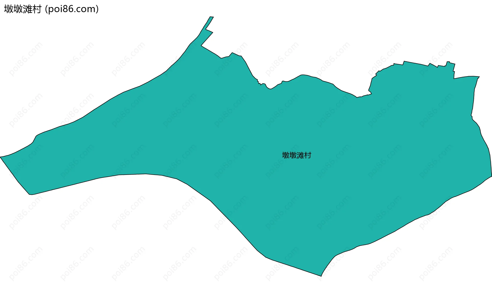 墩墩滩村边界地图
