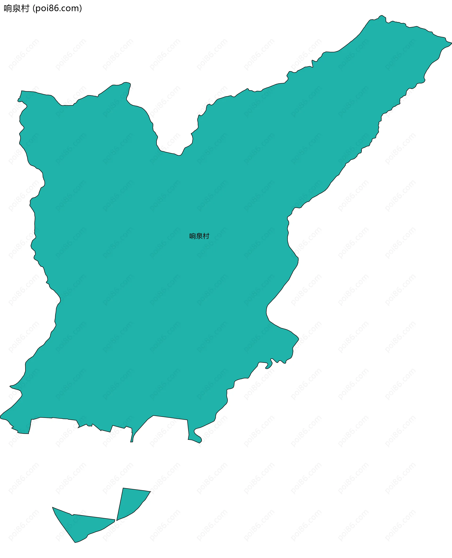 响泉村边界地图