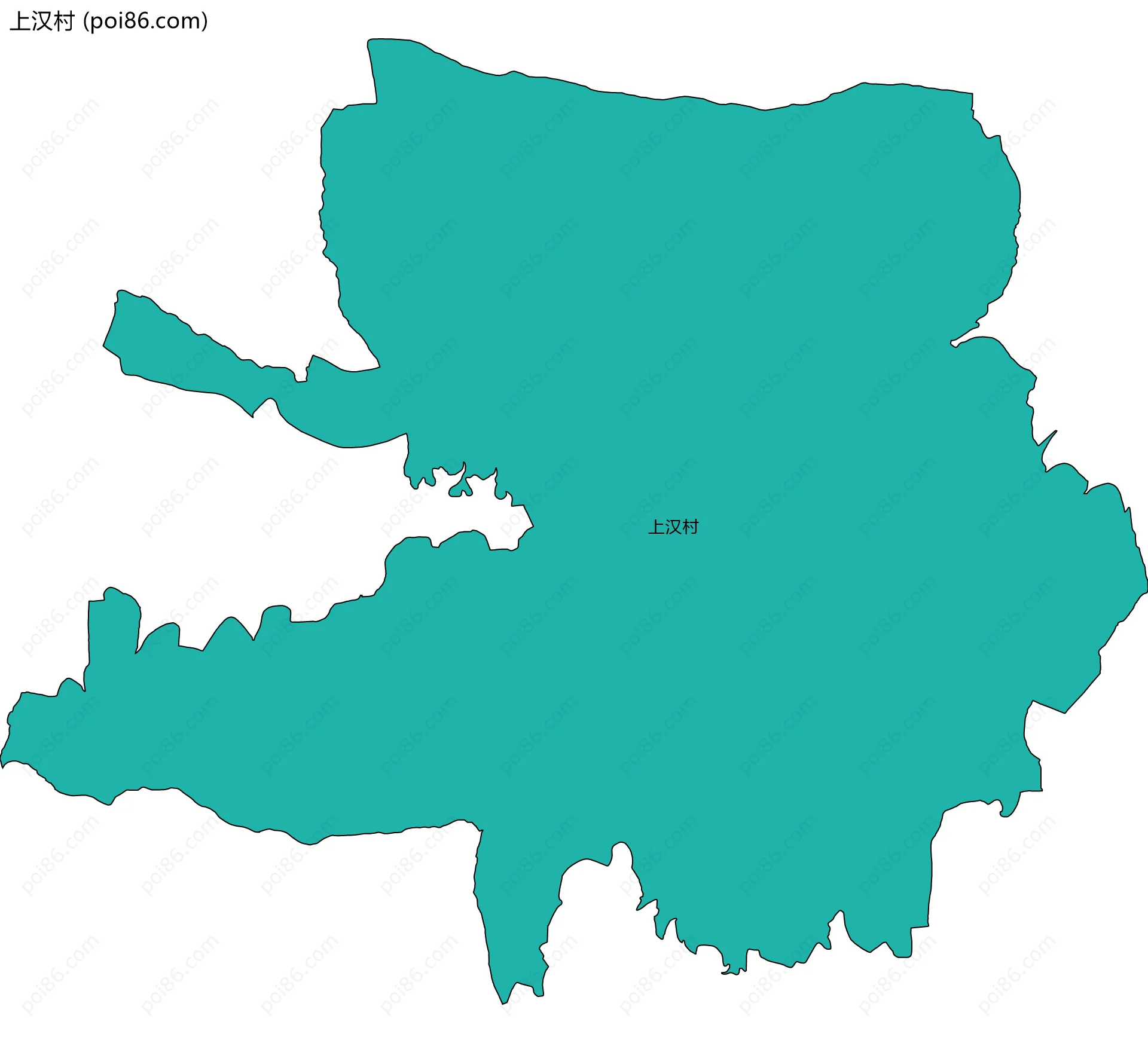 上汉村边界地图