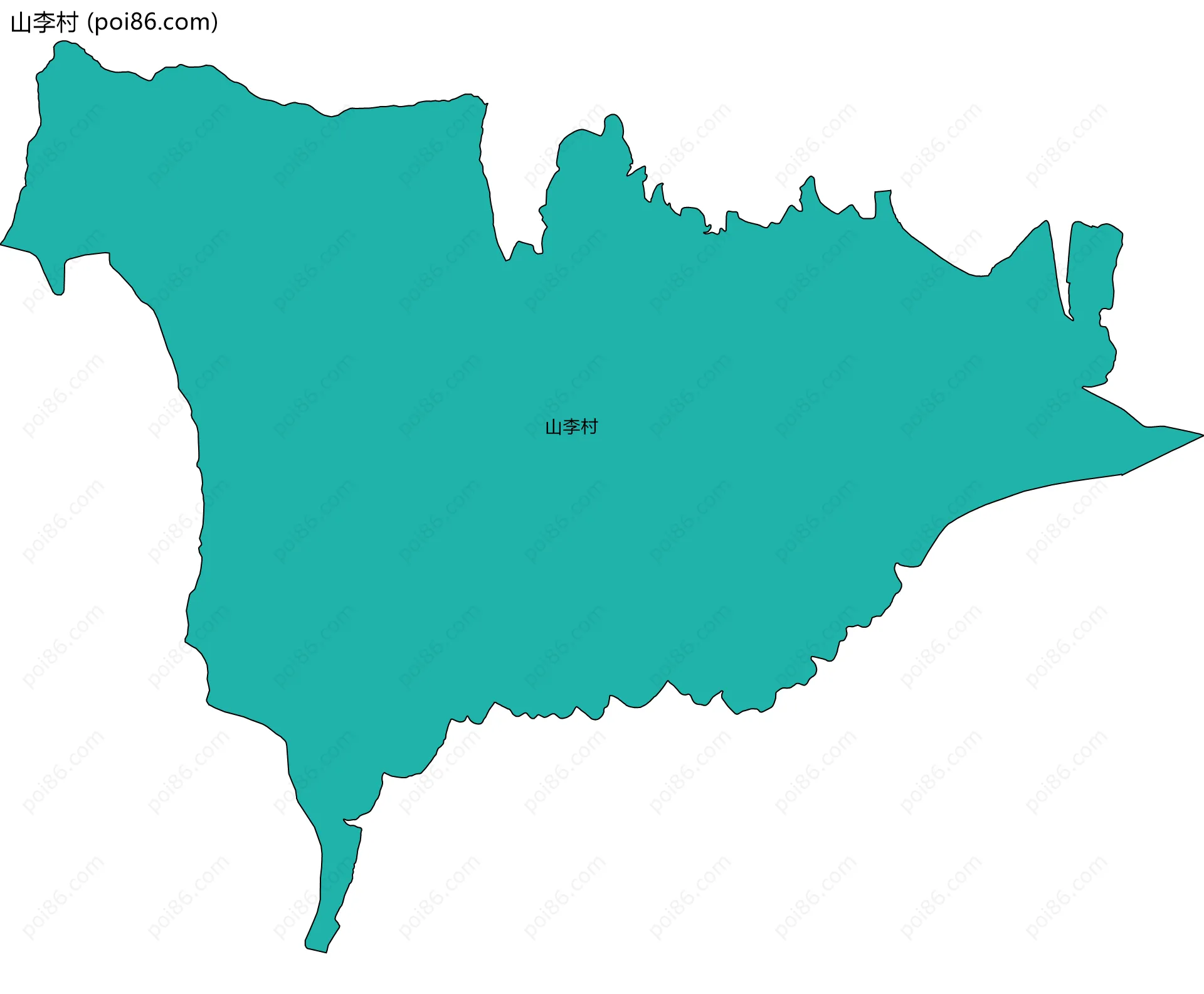 山李村边界地图