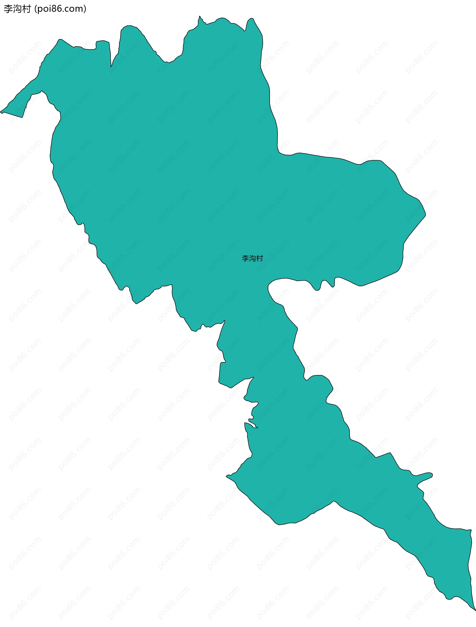 李沟村边界地图