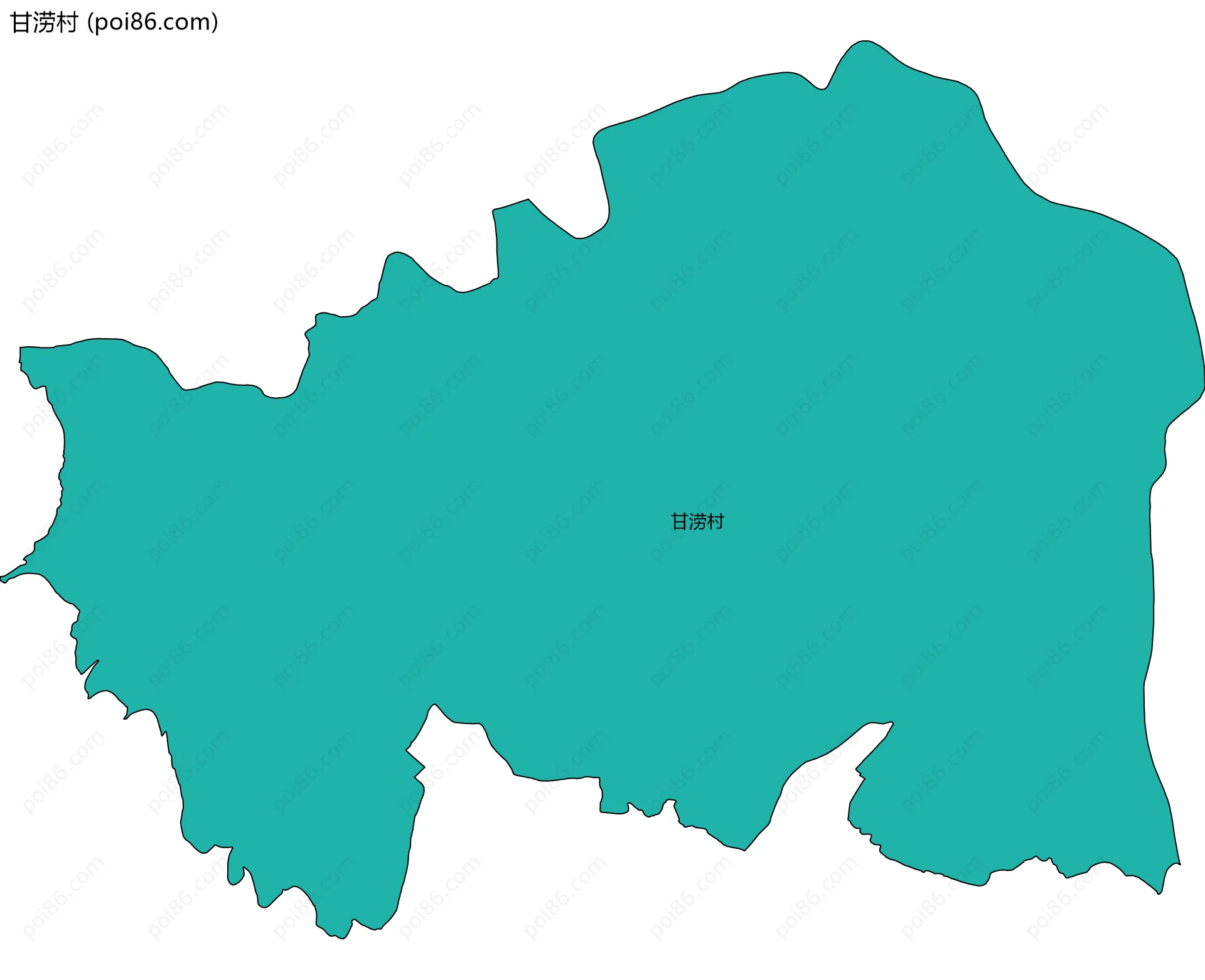 甘涝村边界地图