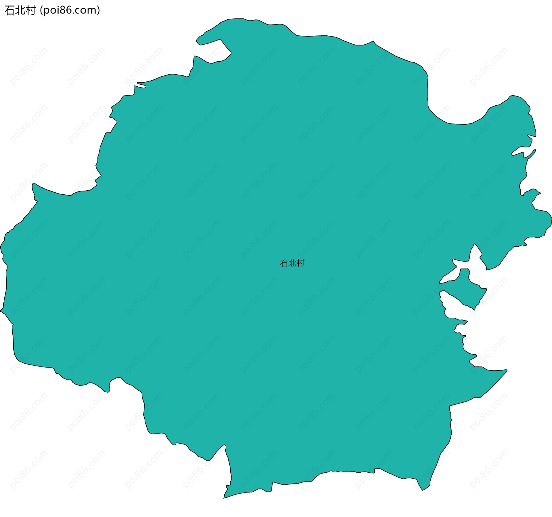 石北村边界地图