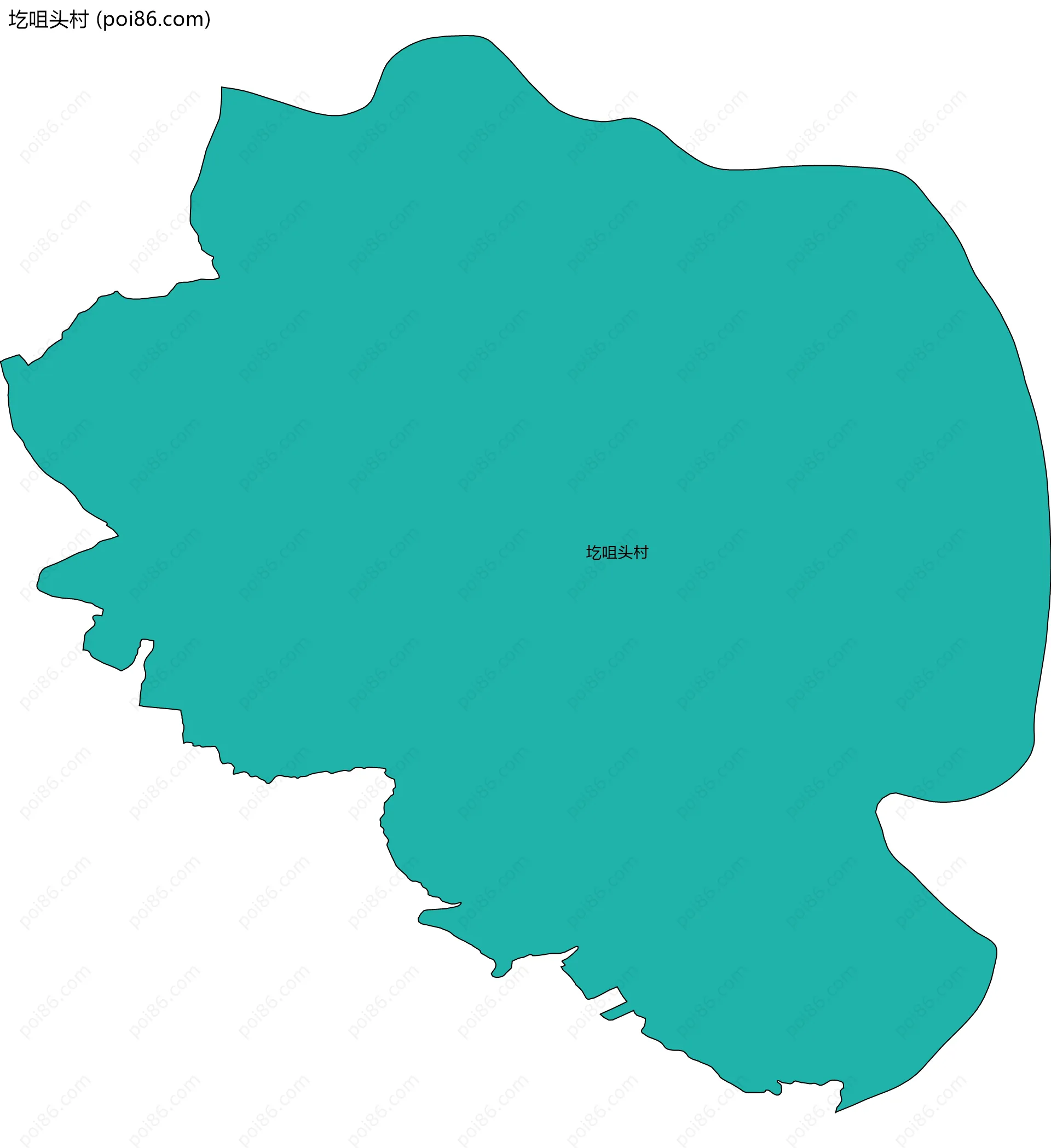 圪咀头村边界地图