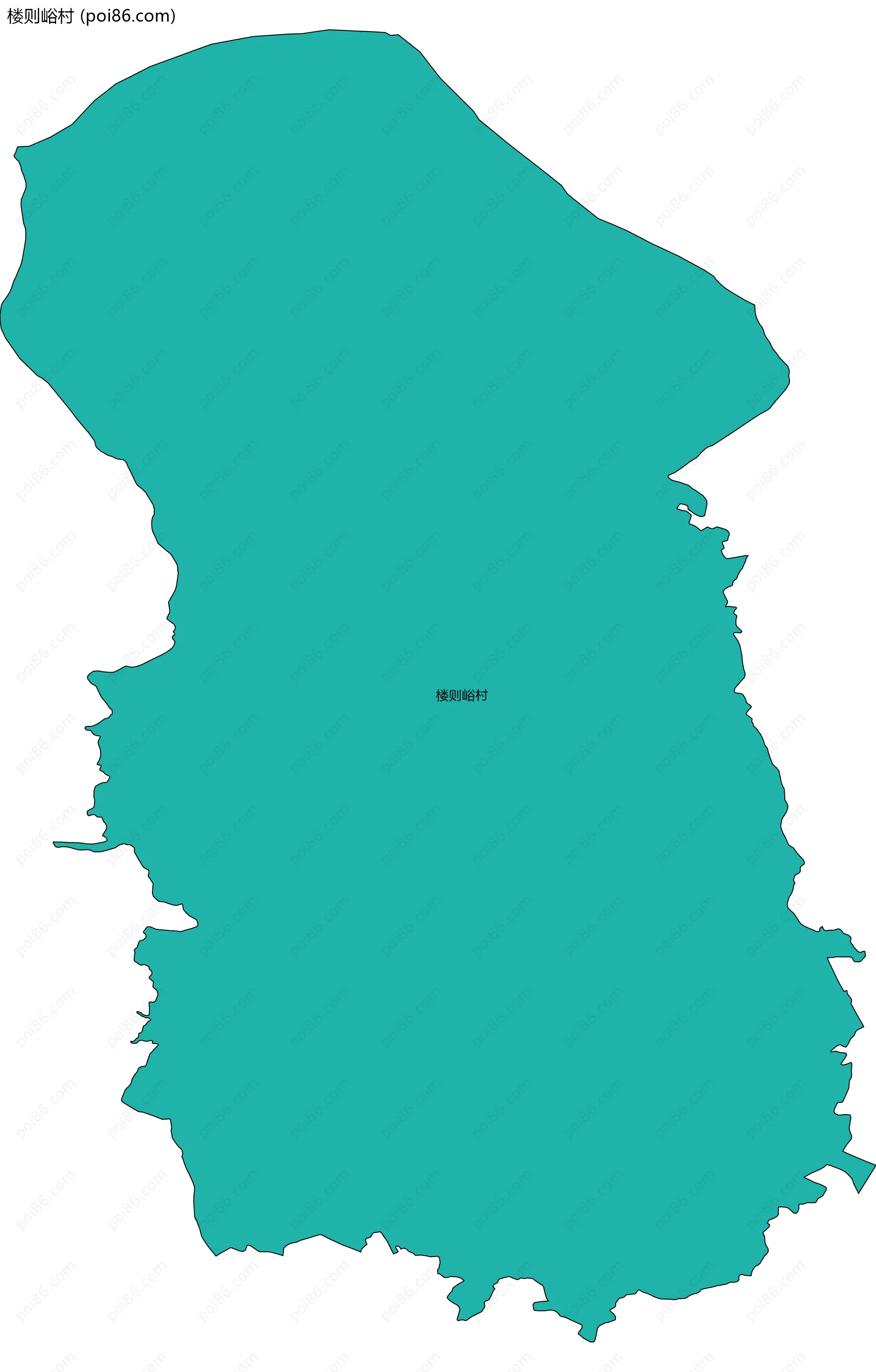 楼则峪村边界地图