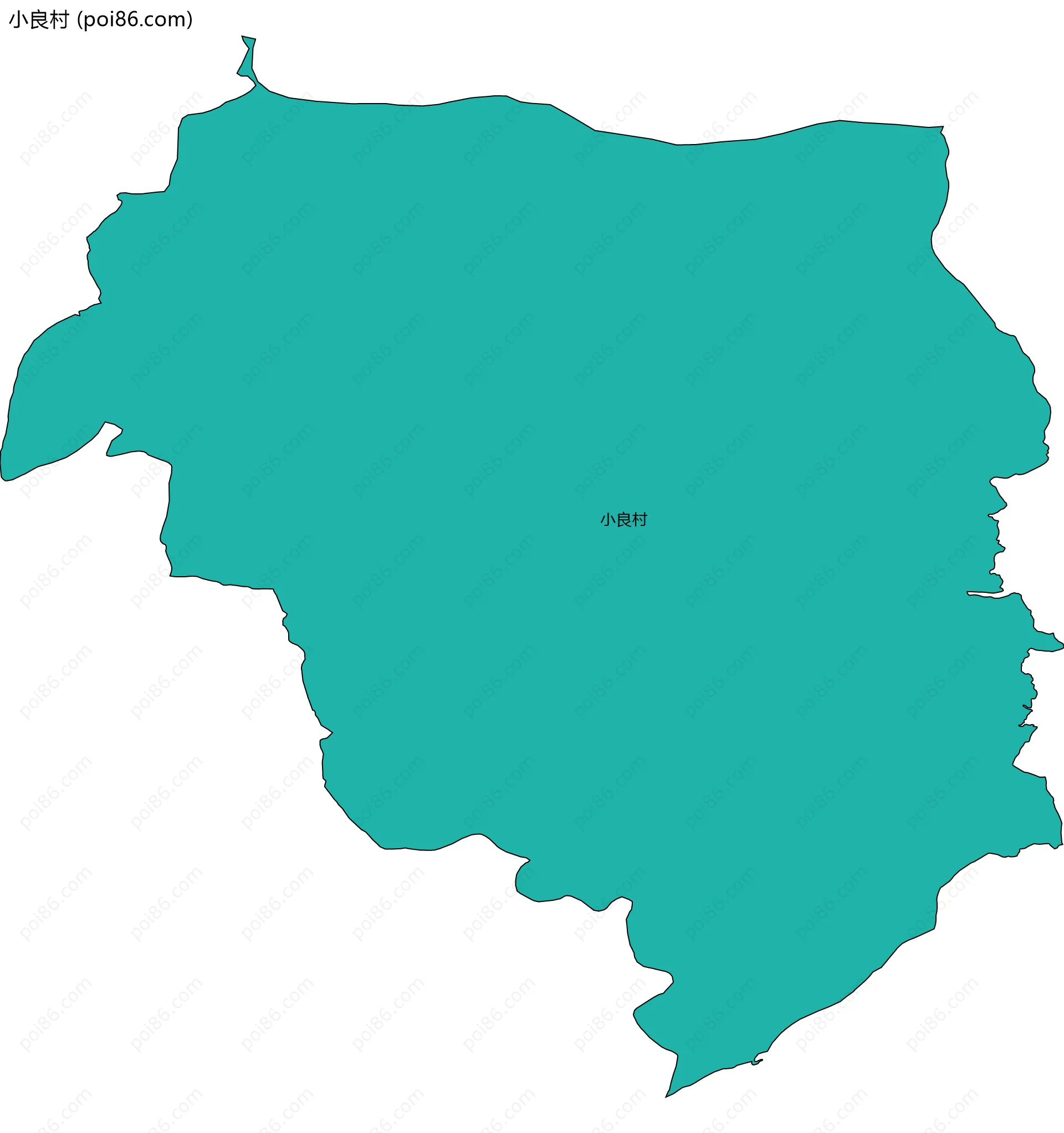 小良村边界地图