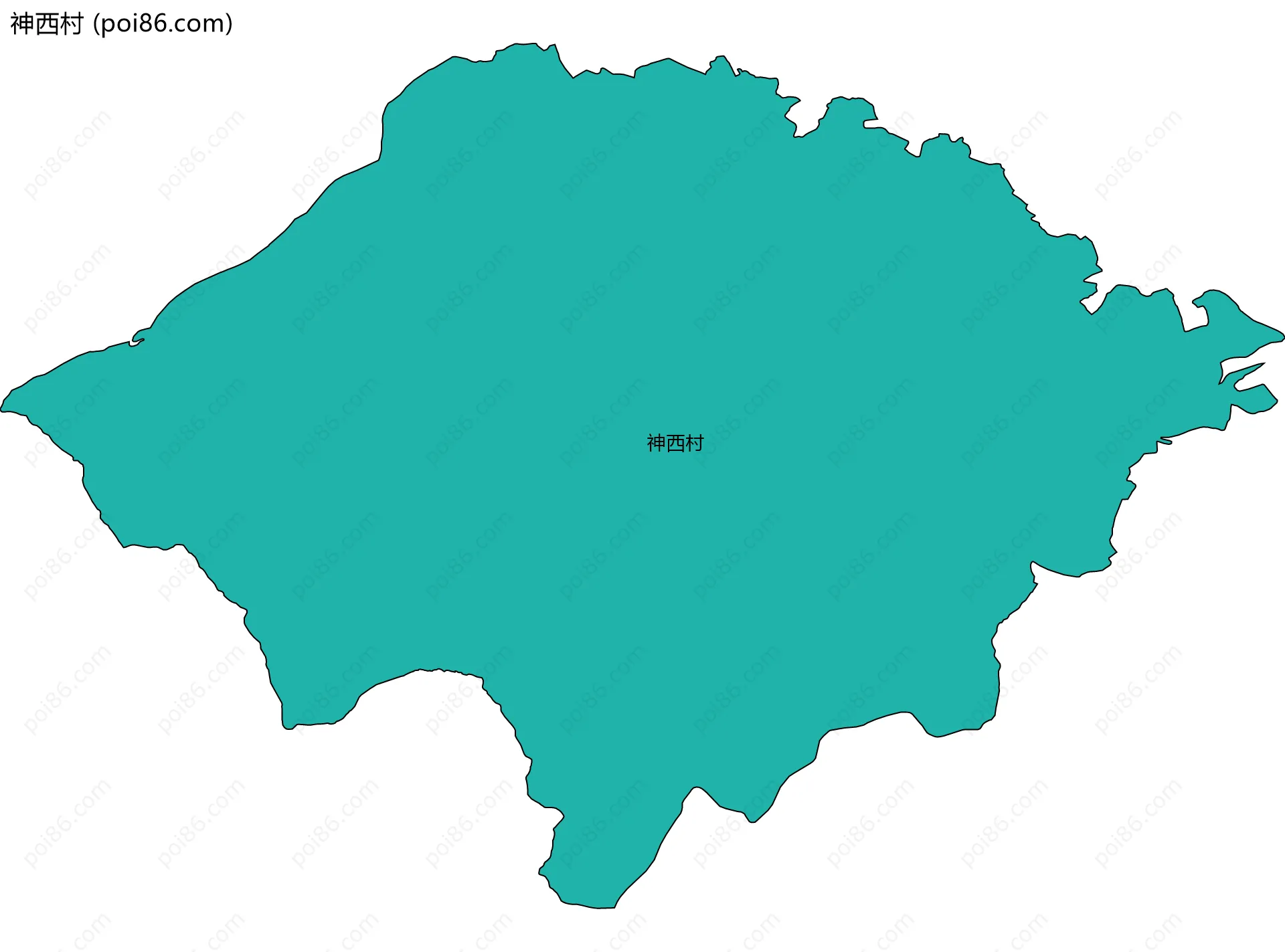 神西村边界地图