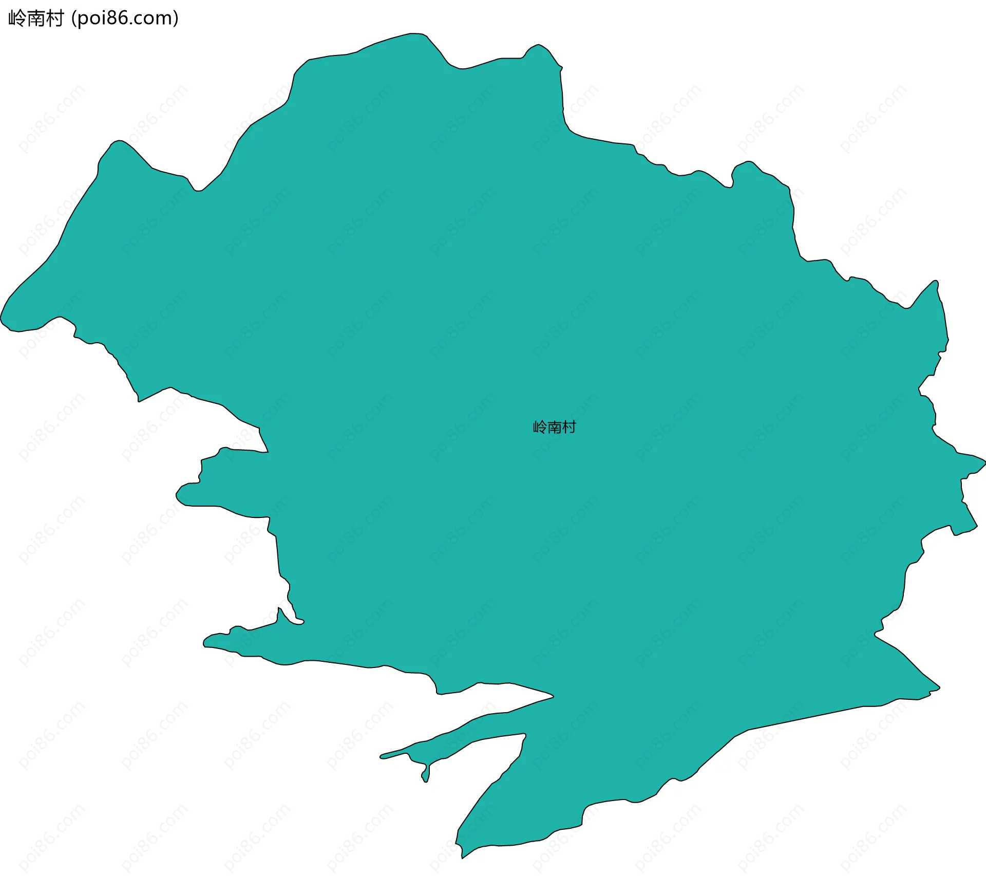 岭南村边界地图
