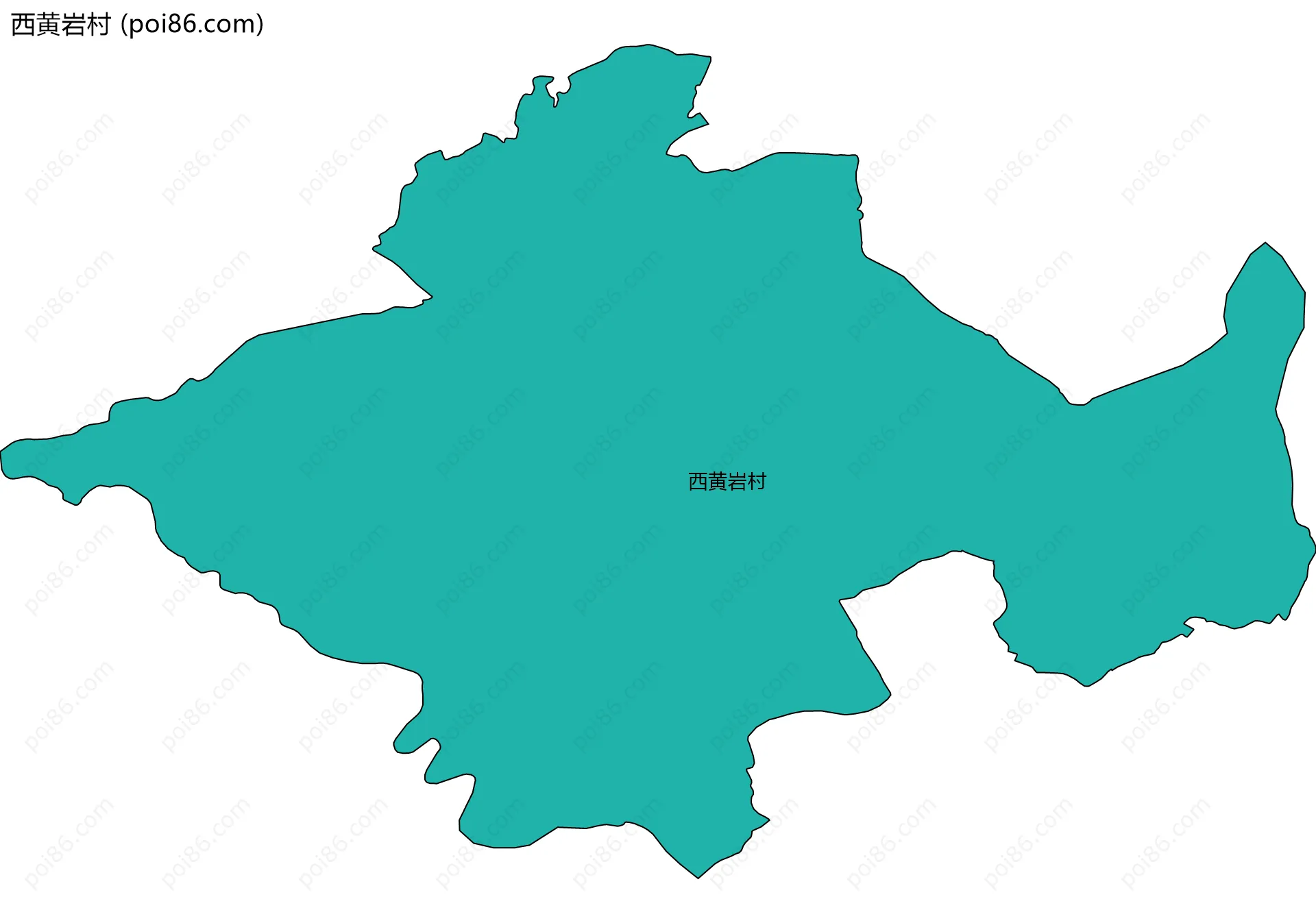 西黄岩村边界地图