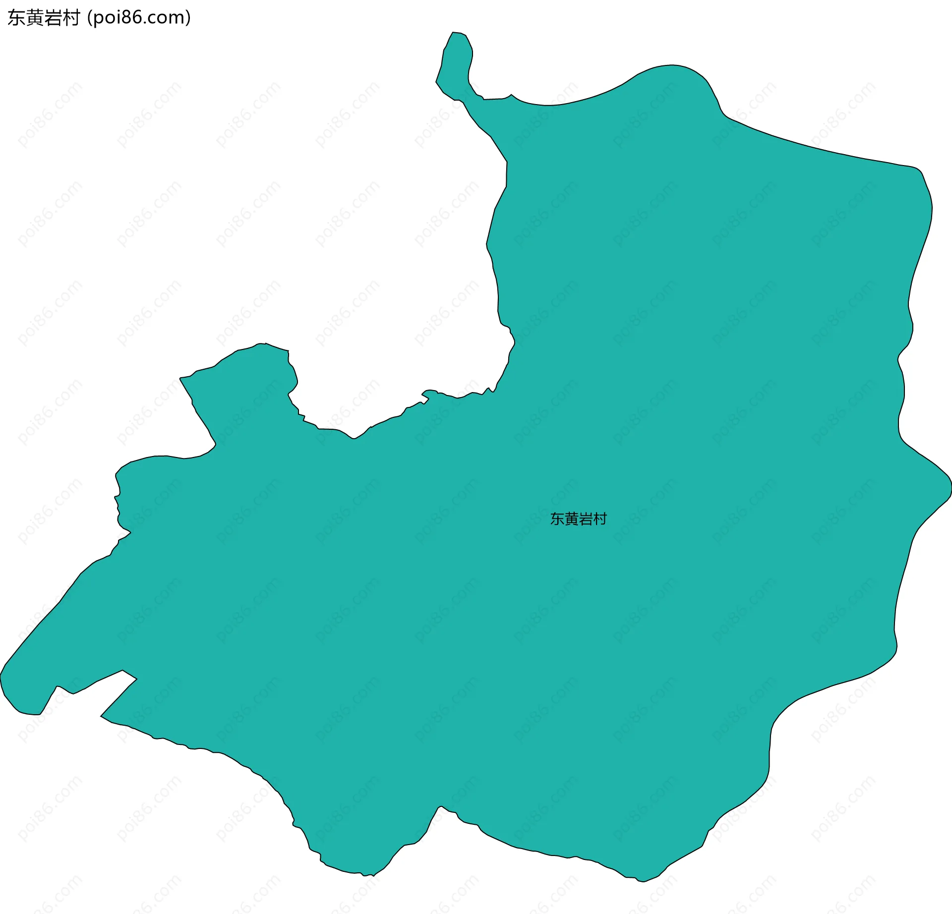 东黄岩村边界地图