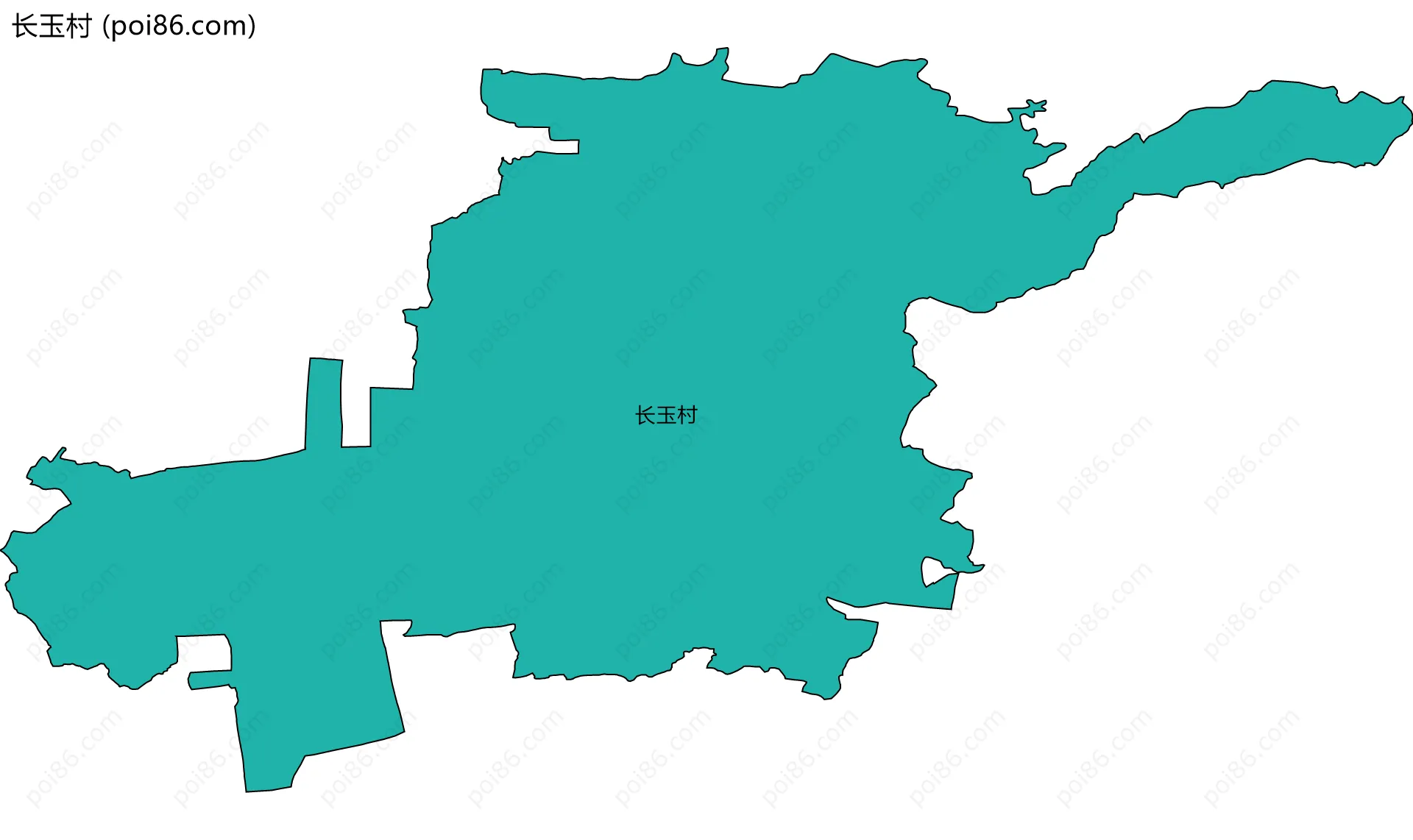 长玉村边界地图