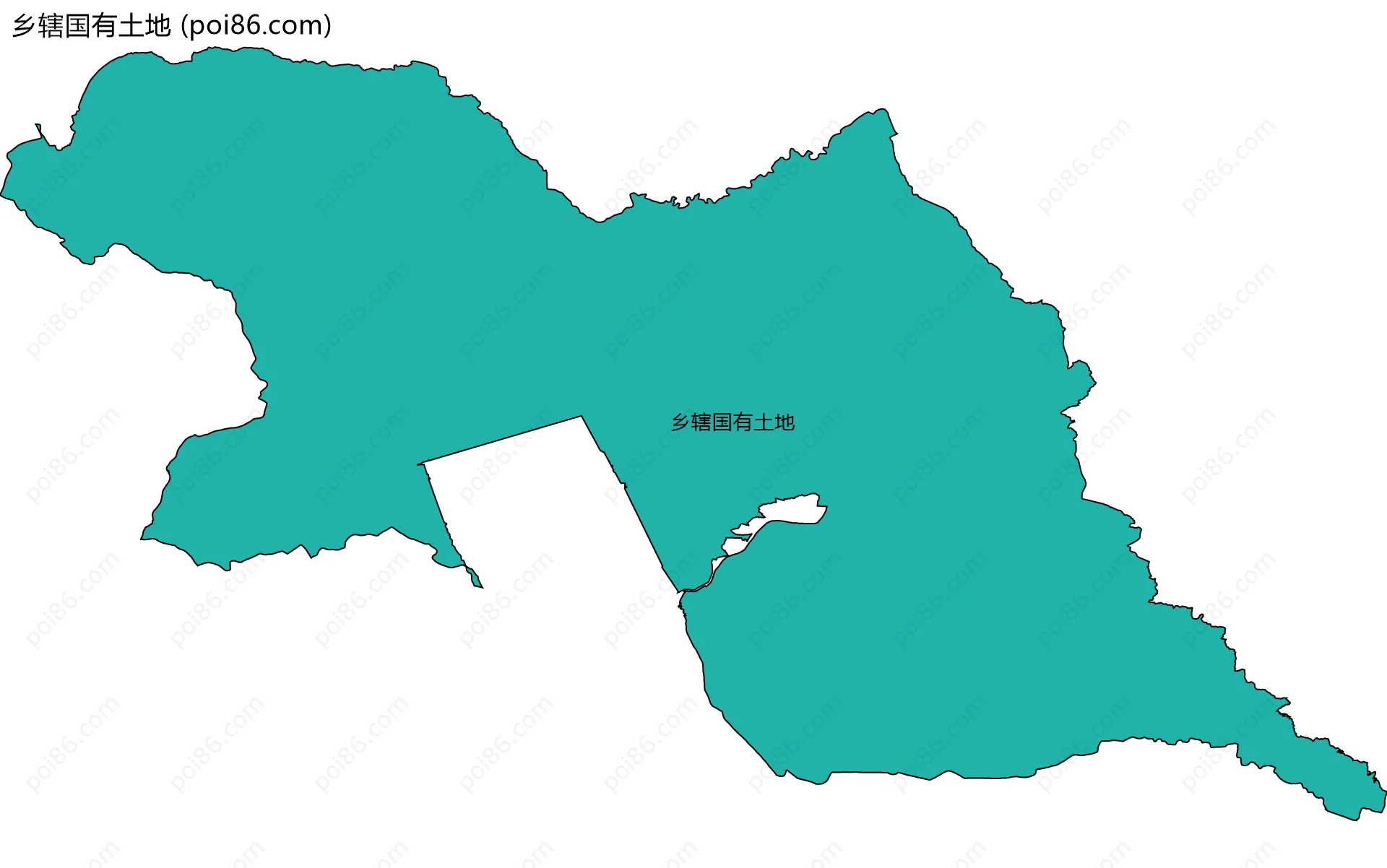 乡辖国有土地边界地图