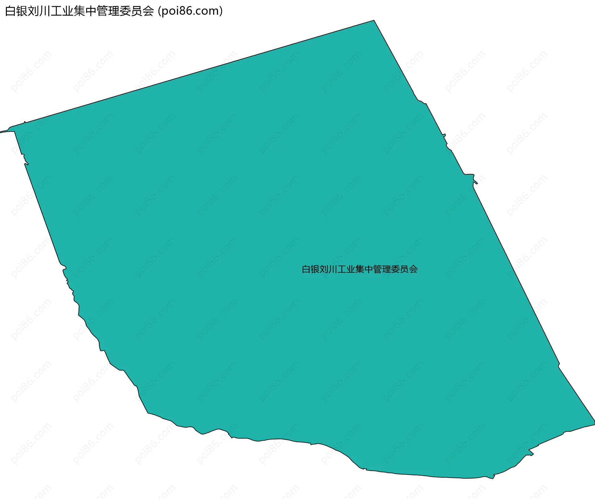 白银刘川工业集中管理委员会边界地图