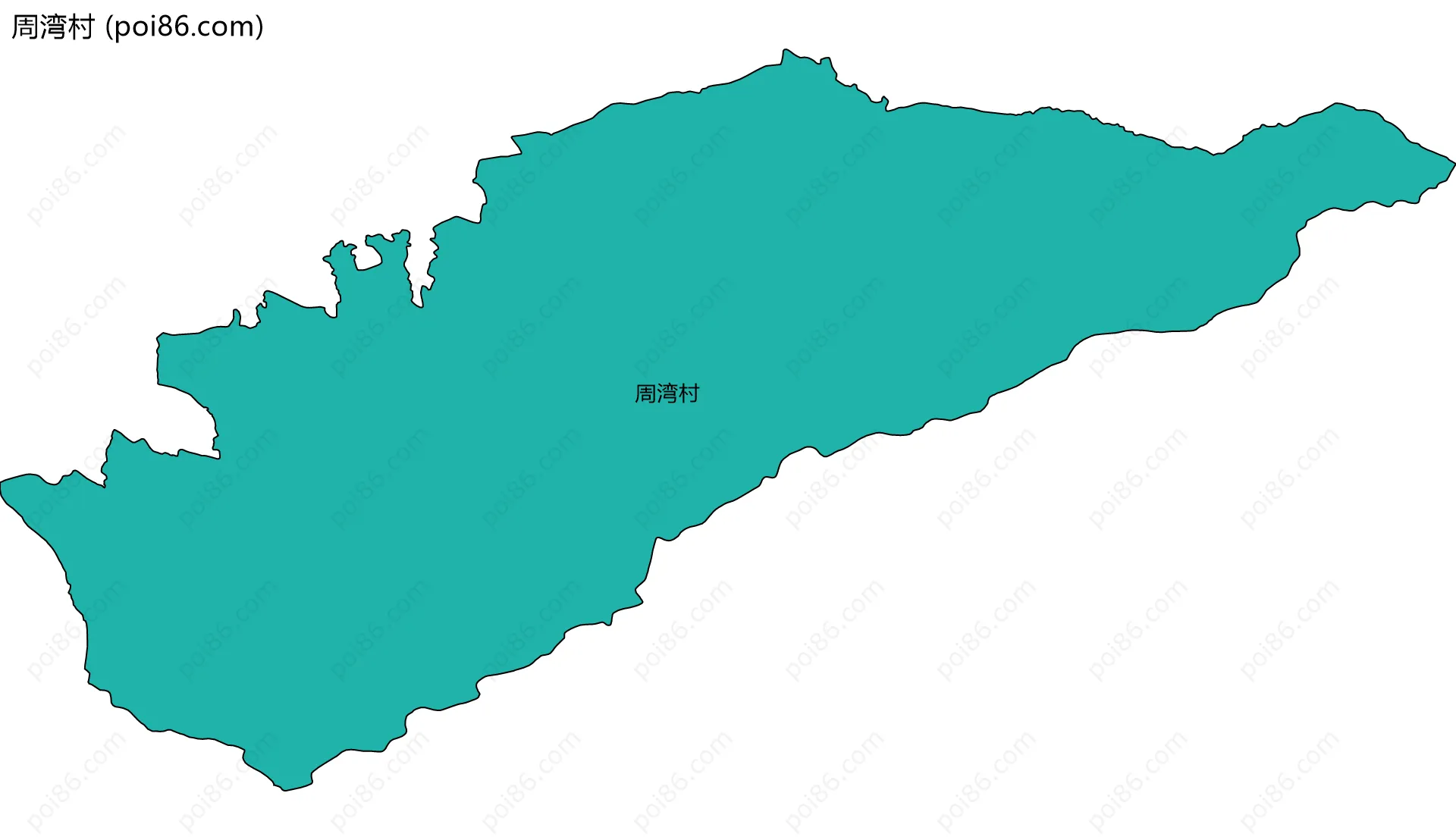 周湾村边界地图