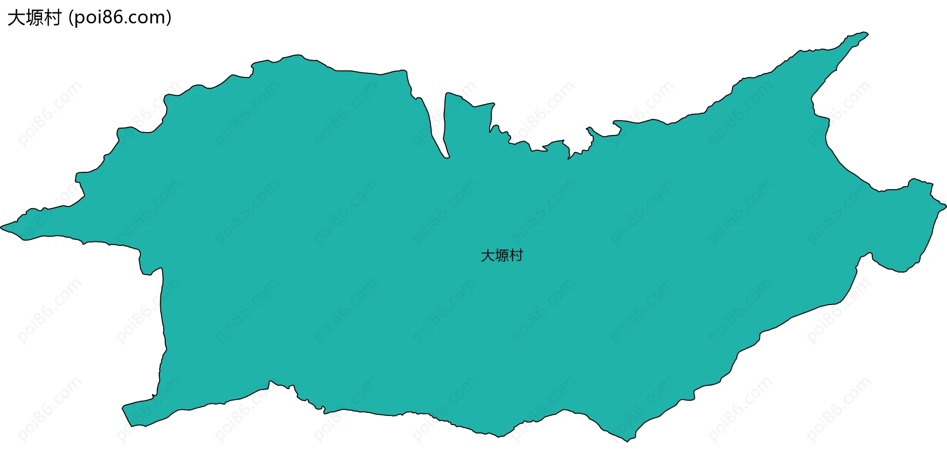 大塬村边界地图