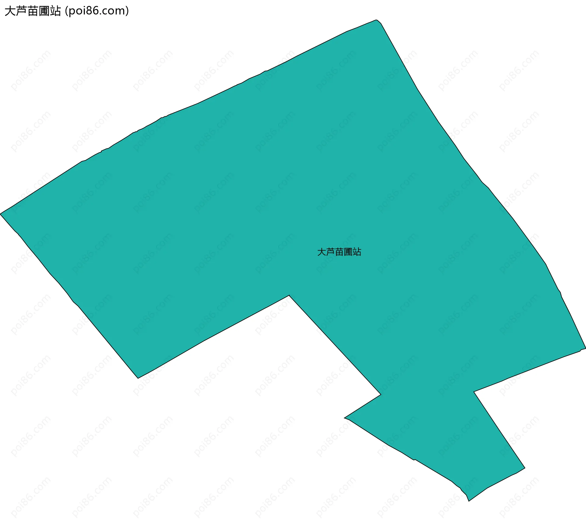 大芦苗圃站边界地图