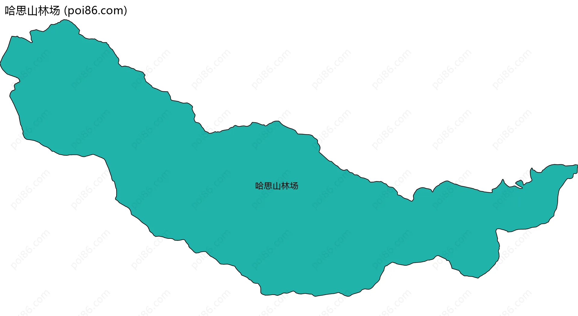 哈思山林场边界地图
