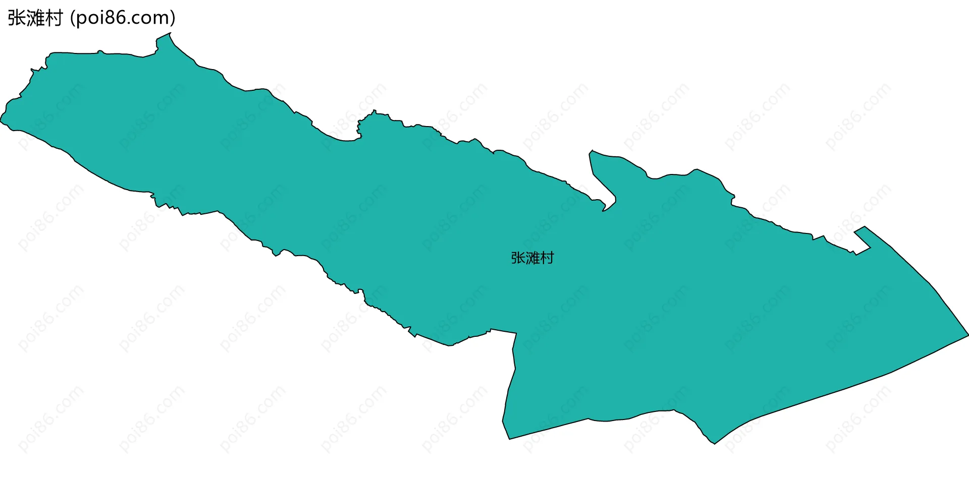 张滩村边界地图