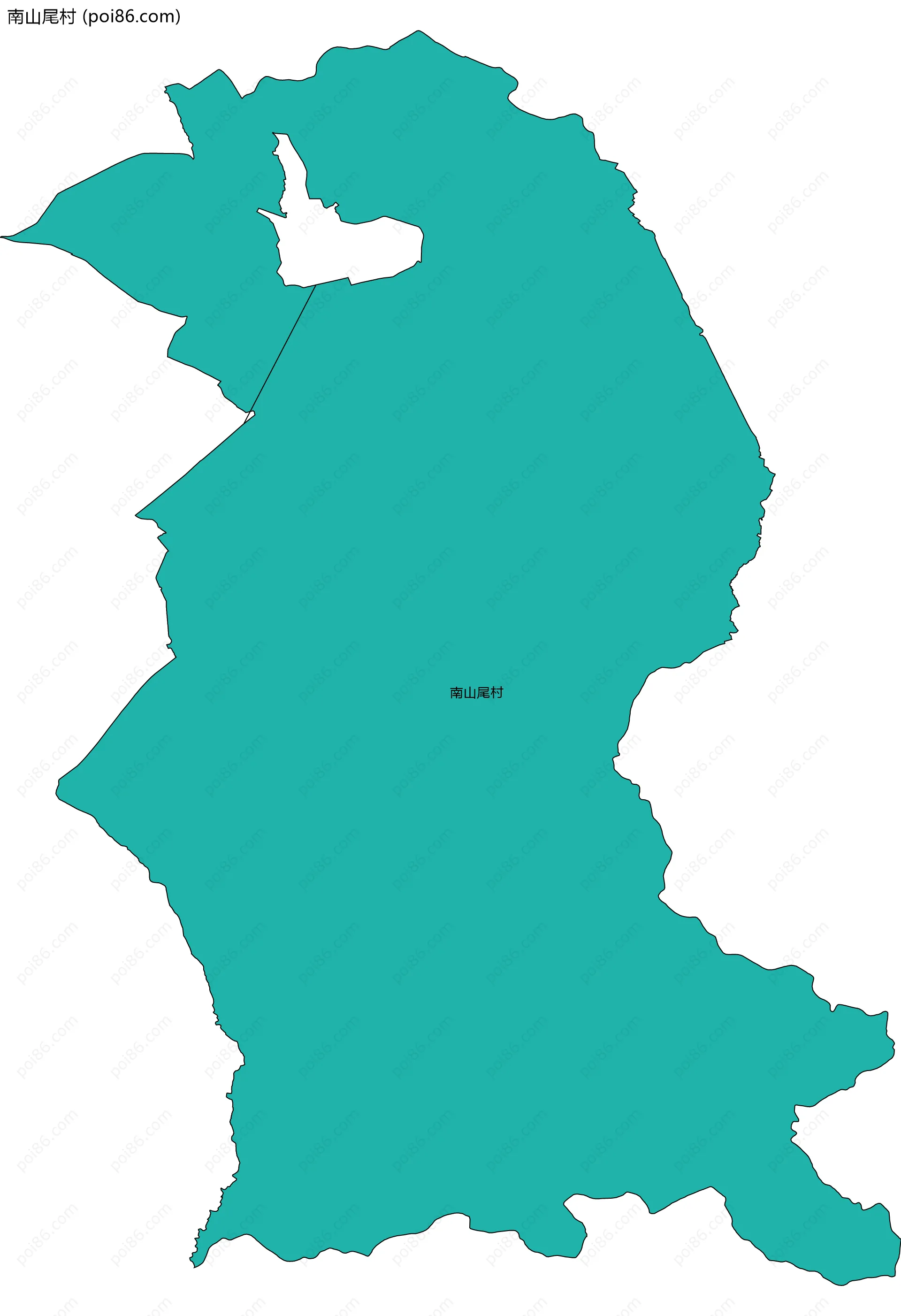 南山尾村边界地图