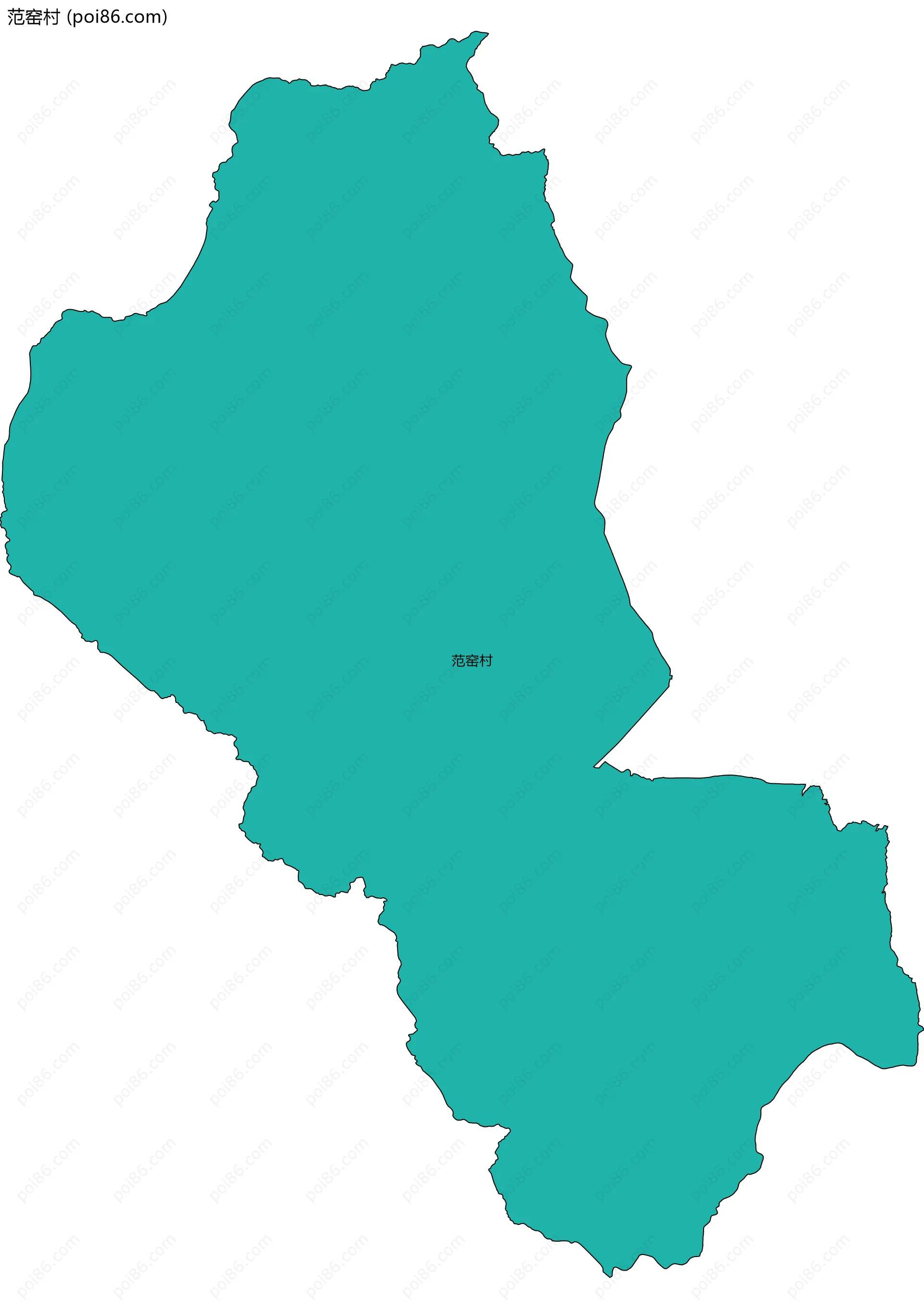 范窑村边界地图