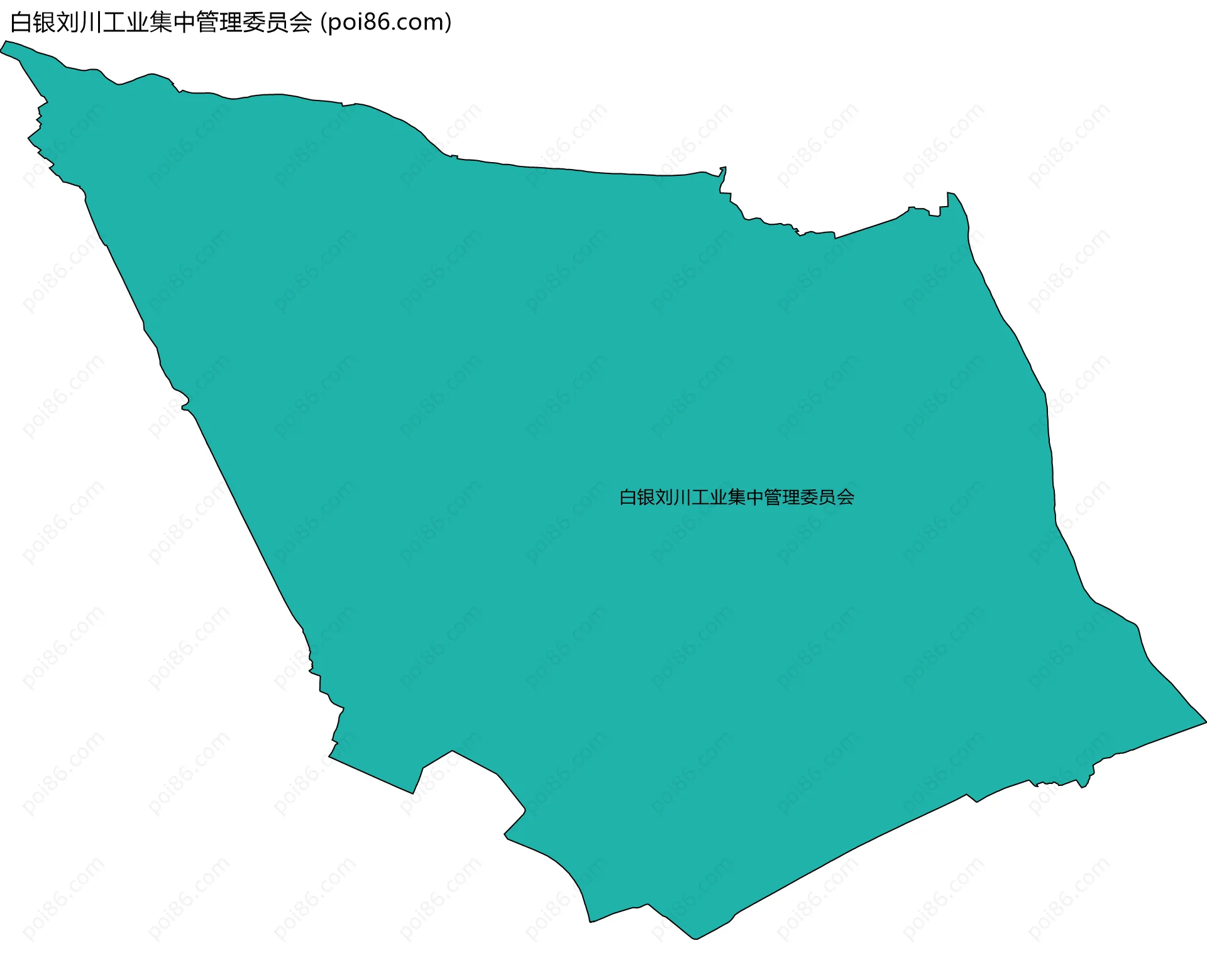 白银刘川工业集中管理委员会边界地图