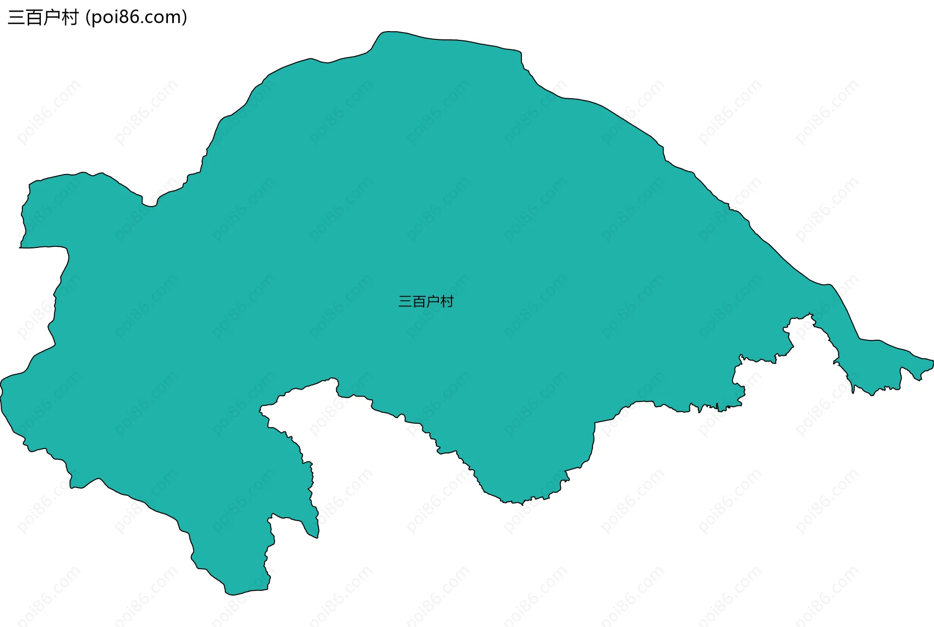 三百户村边界地图