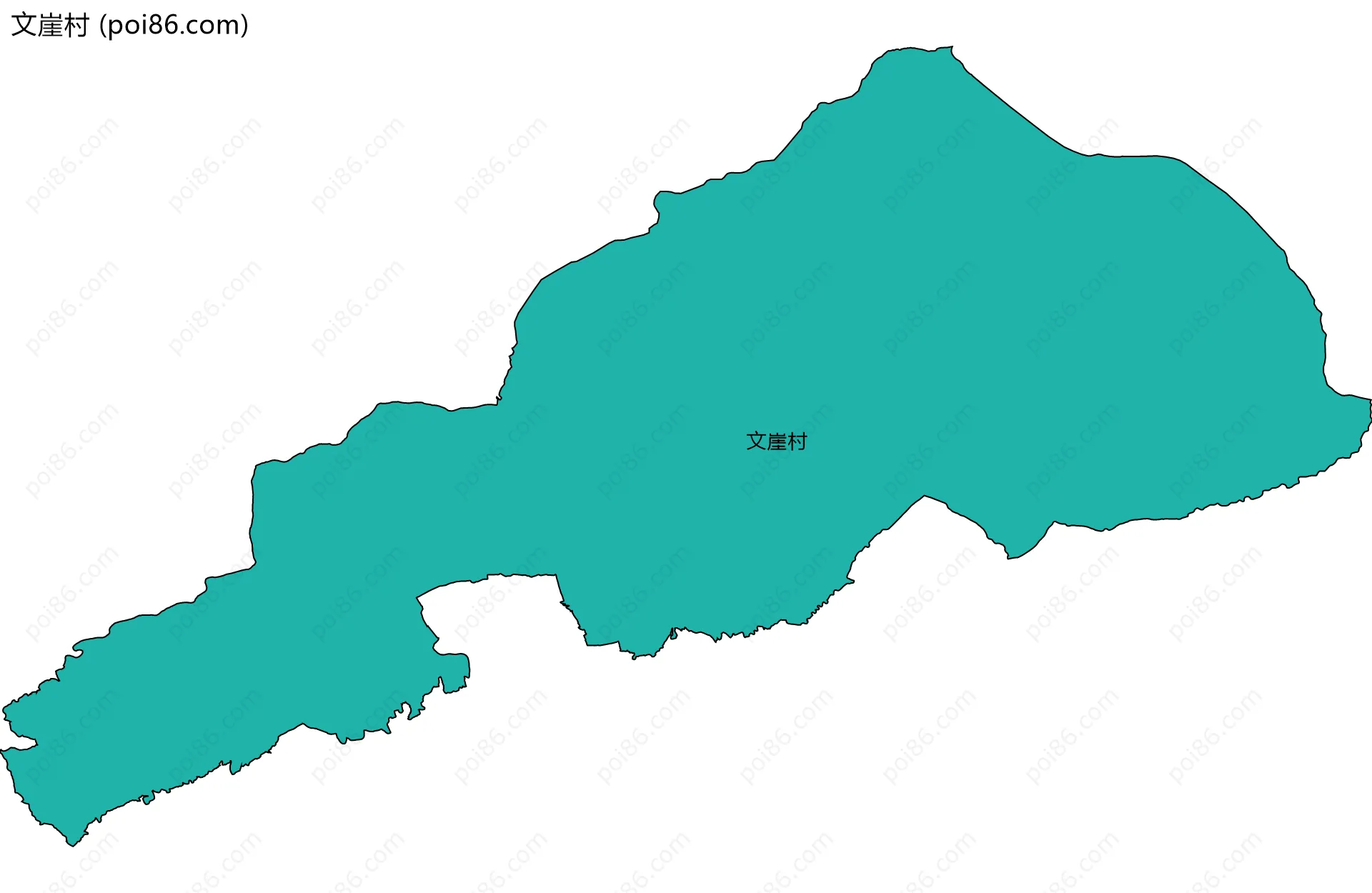文崖村边界地图