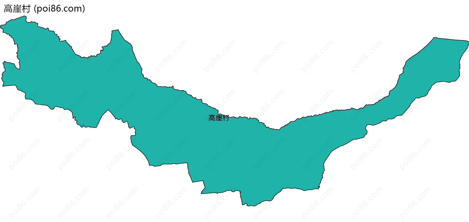 高崖村边界地图
