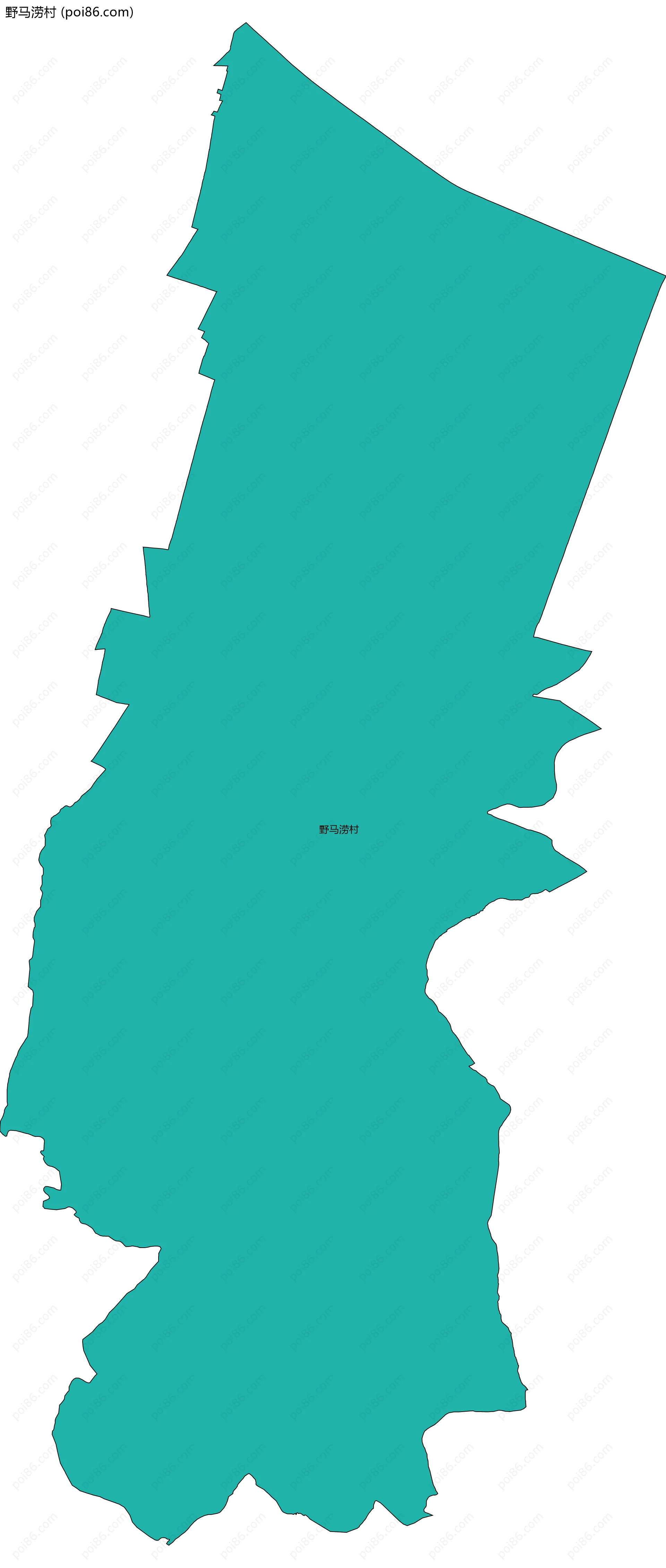 野马涝村边界地图