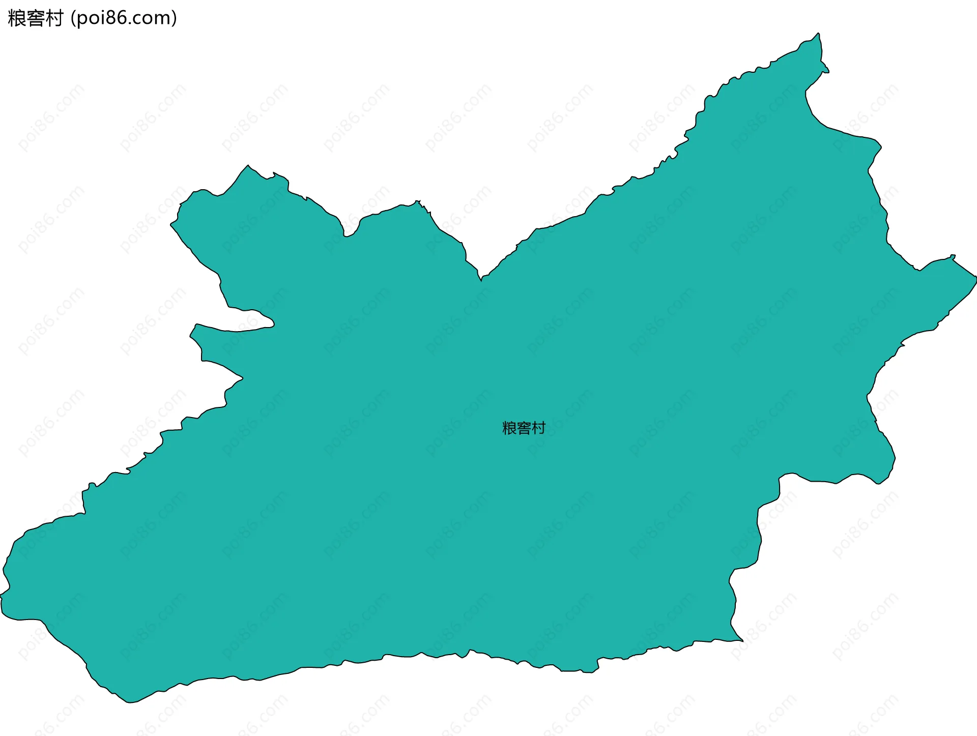 粮窖村边界地图