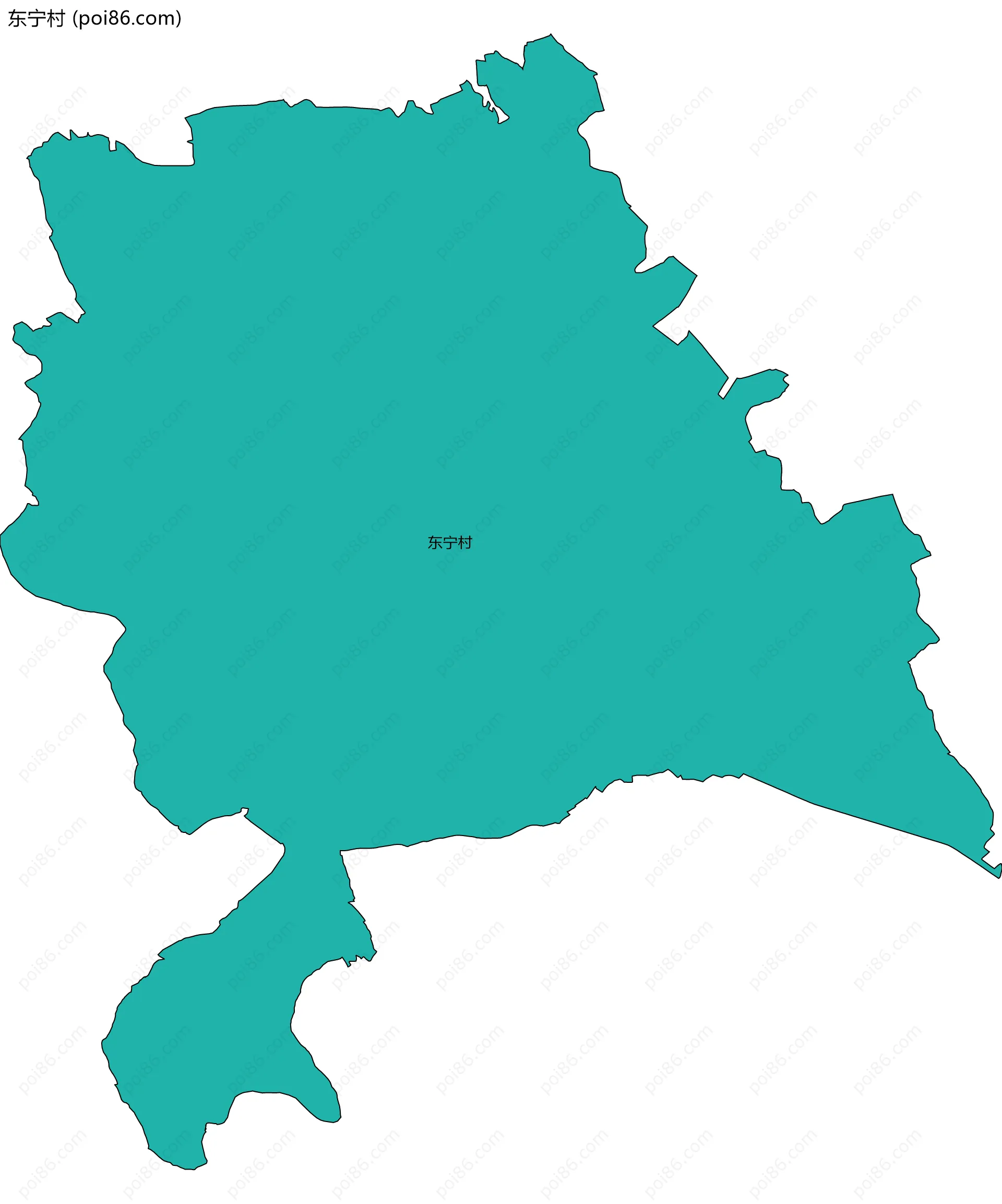 东宁村边界地图