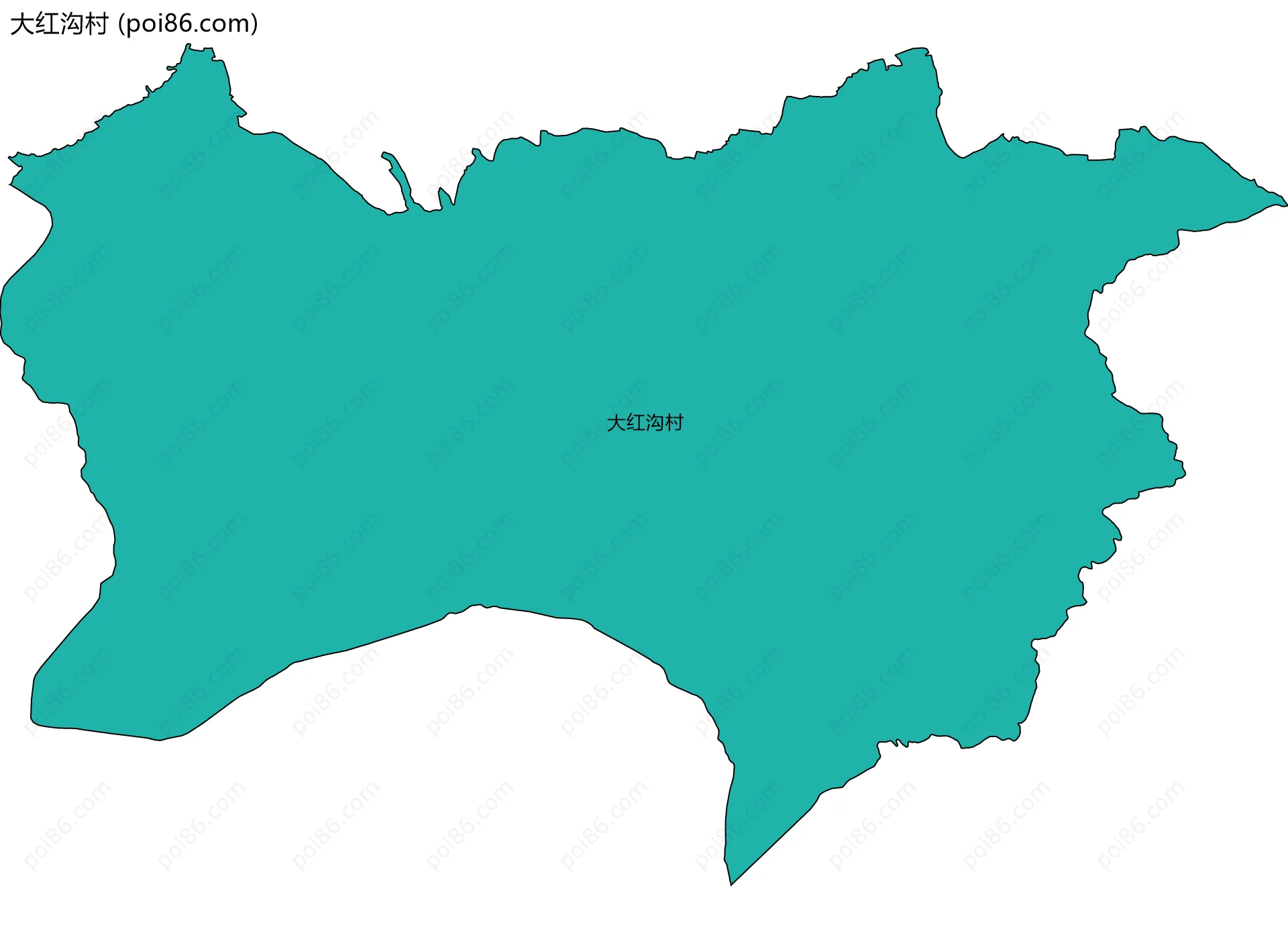 大红沟村边界地图